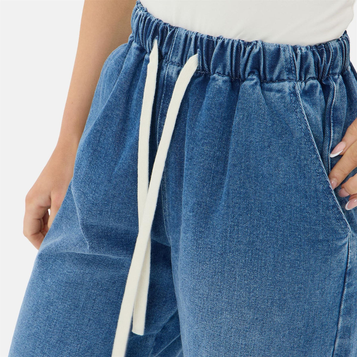 I Saw It First Drawcord Denim Jogger