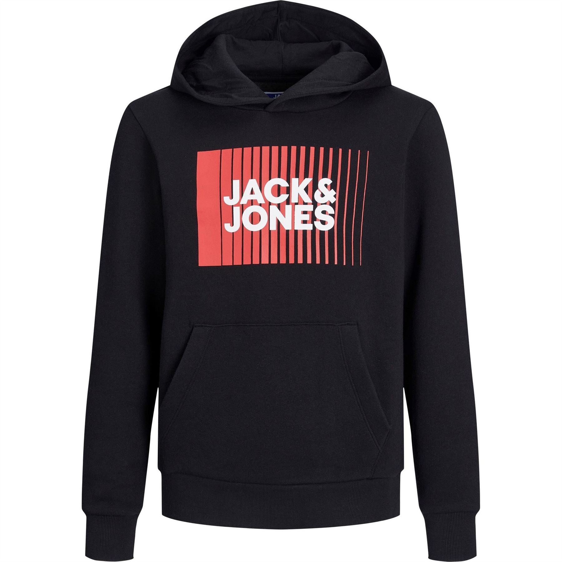 Jack and Jones Play Logo Print Hooded Sweatshirt