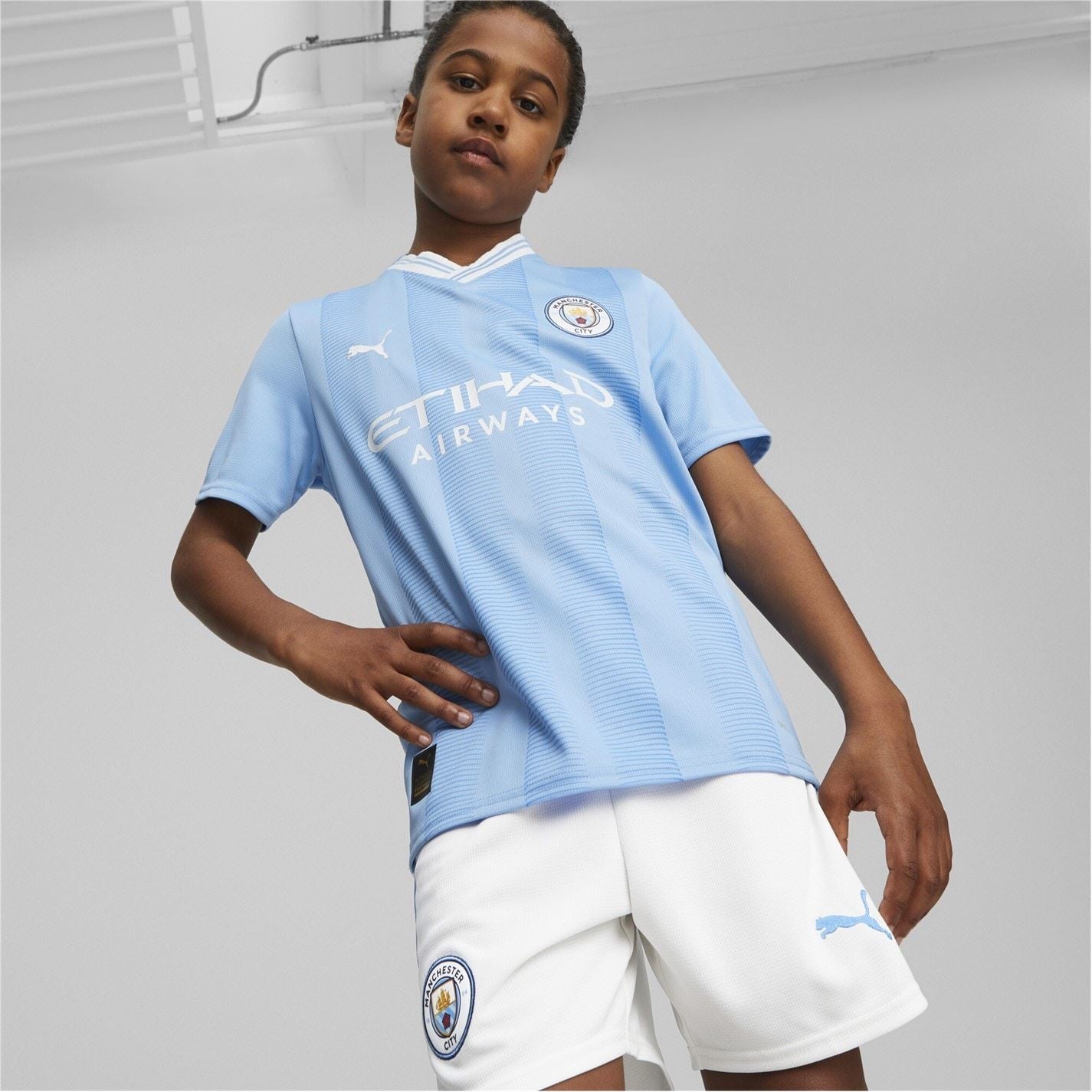 Puma Manchester City Home Shirt 2023 2024 Juniors