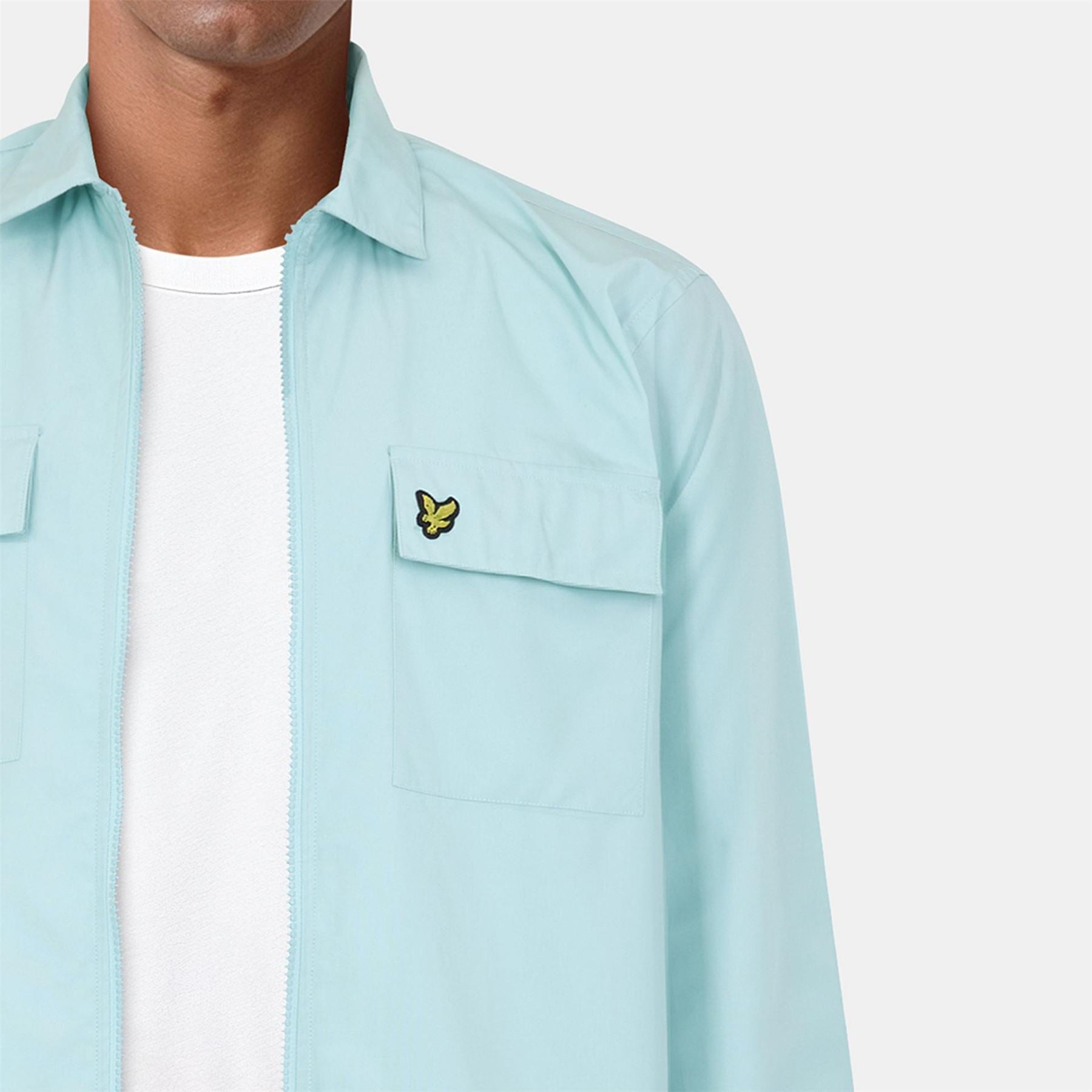 Lyle and Scott Cotton Long Sleeve Zip Overshirt