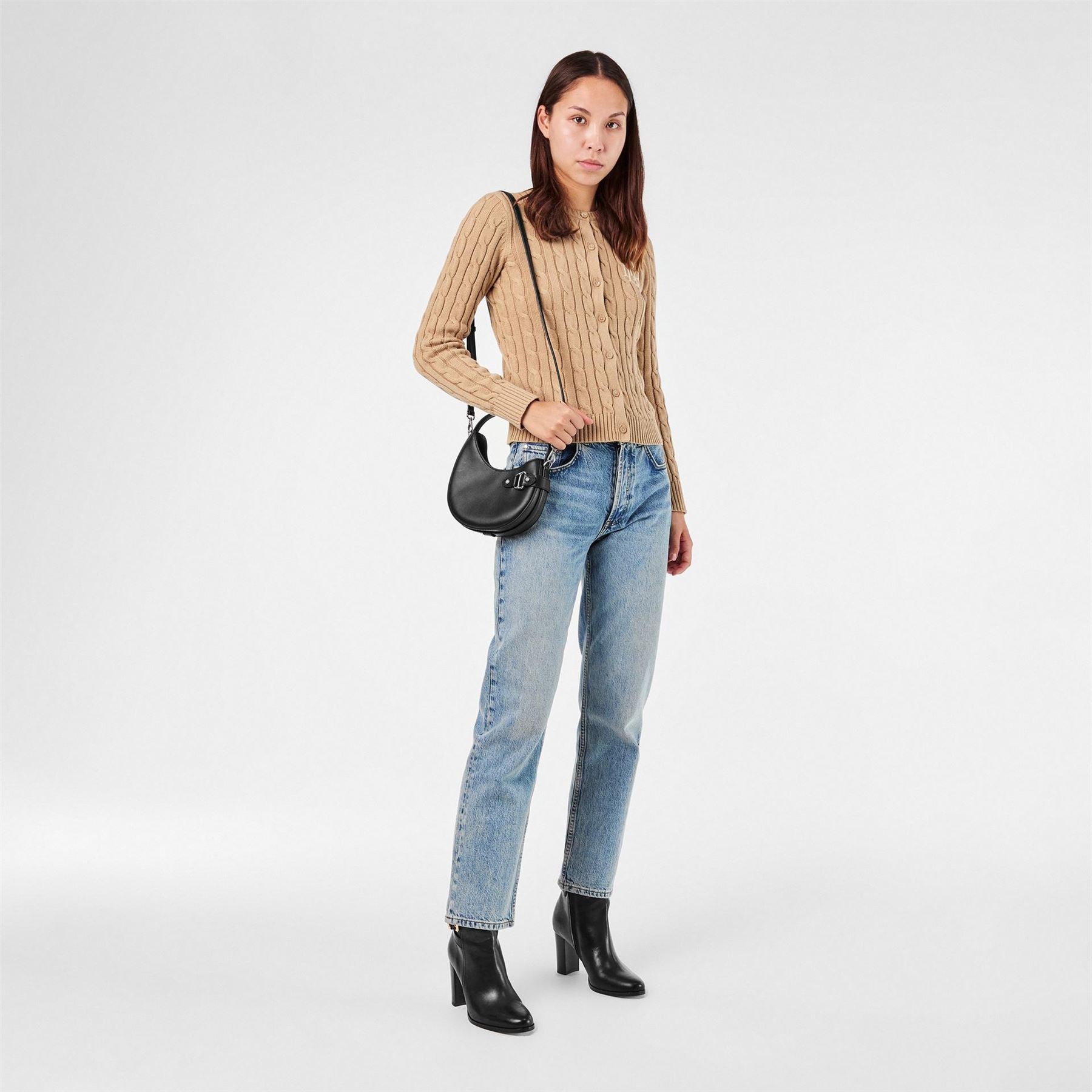 Lauren by Ralph Lauren Brooke Ankle Boots with Zipper and Block Heel