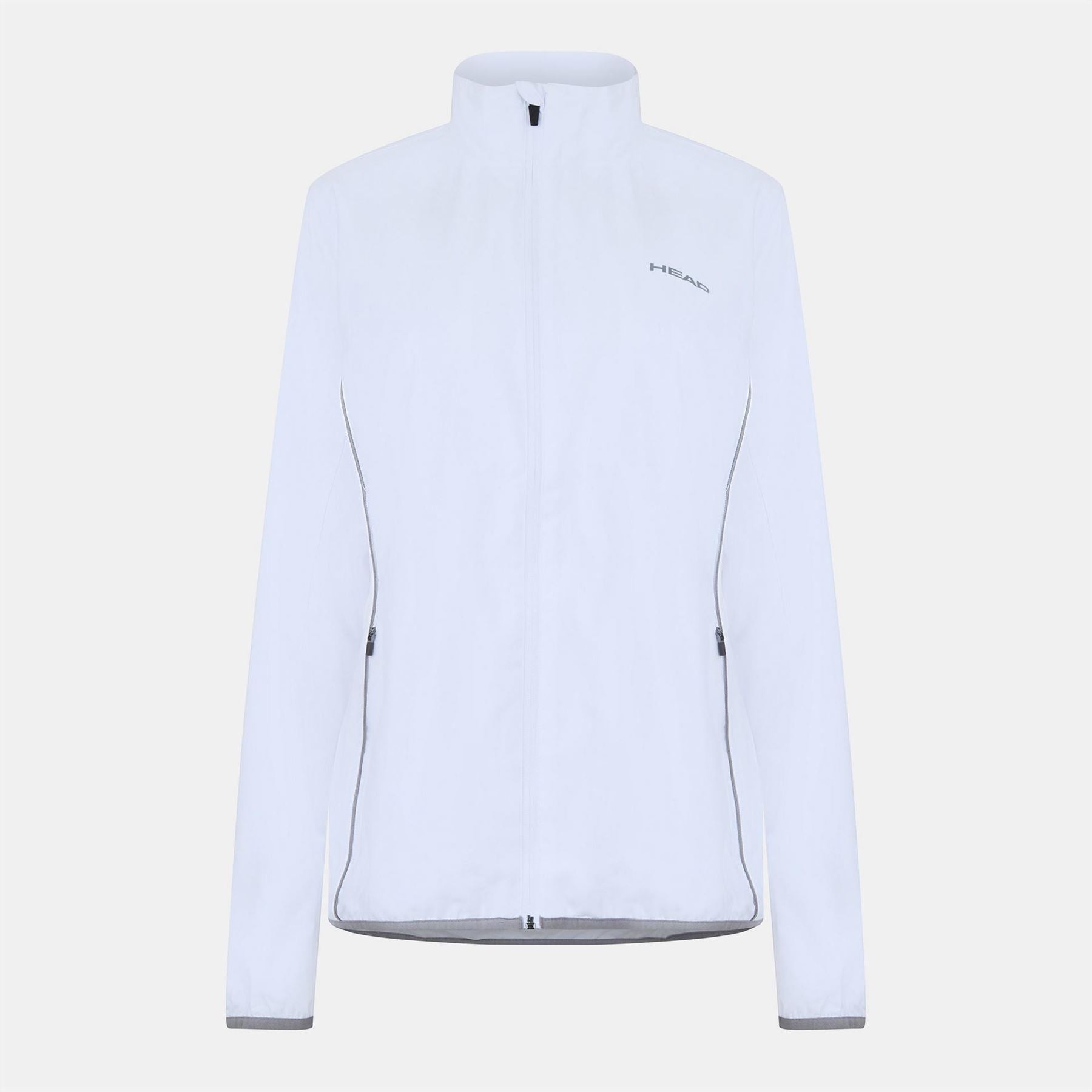HEAD Club Solid Patterned Full Zipper Track Jacket with Logo