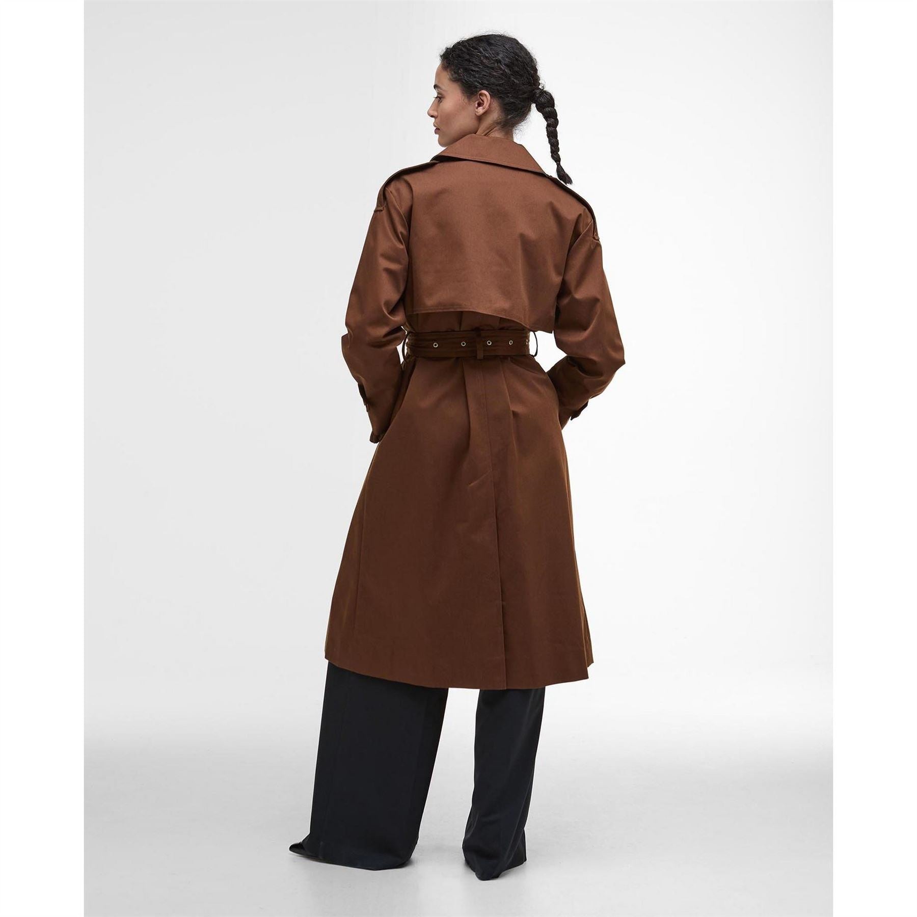Barbour Aoife Showerproof Double Breasted Long Sleeve Rain Anorak