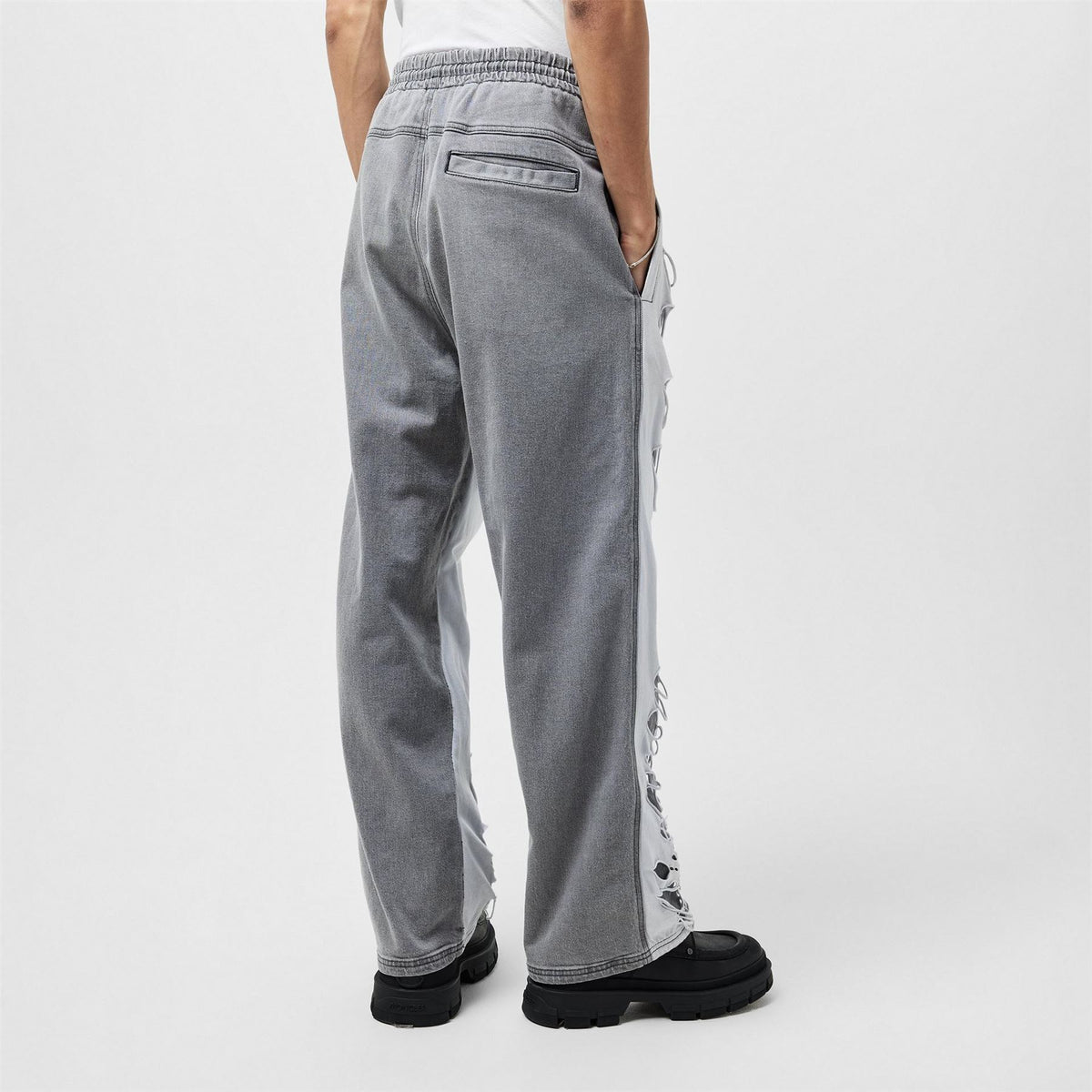 Diesel Martia Distressed Wide Leg Jeans