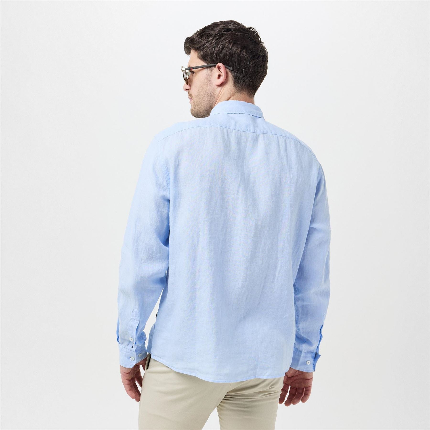 Boss Liam Regular Fit Cuff Sleeve Point Collar Shirt