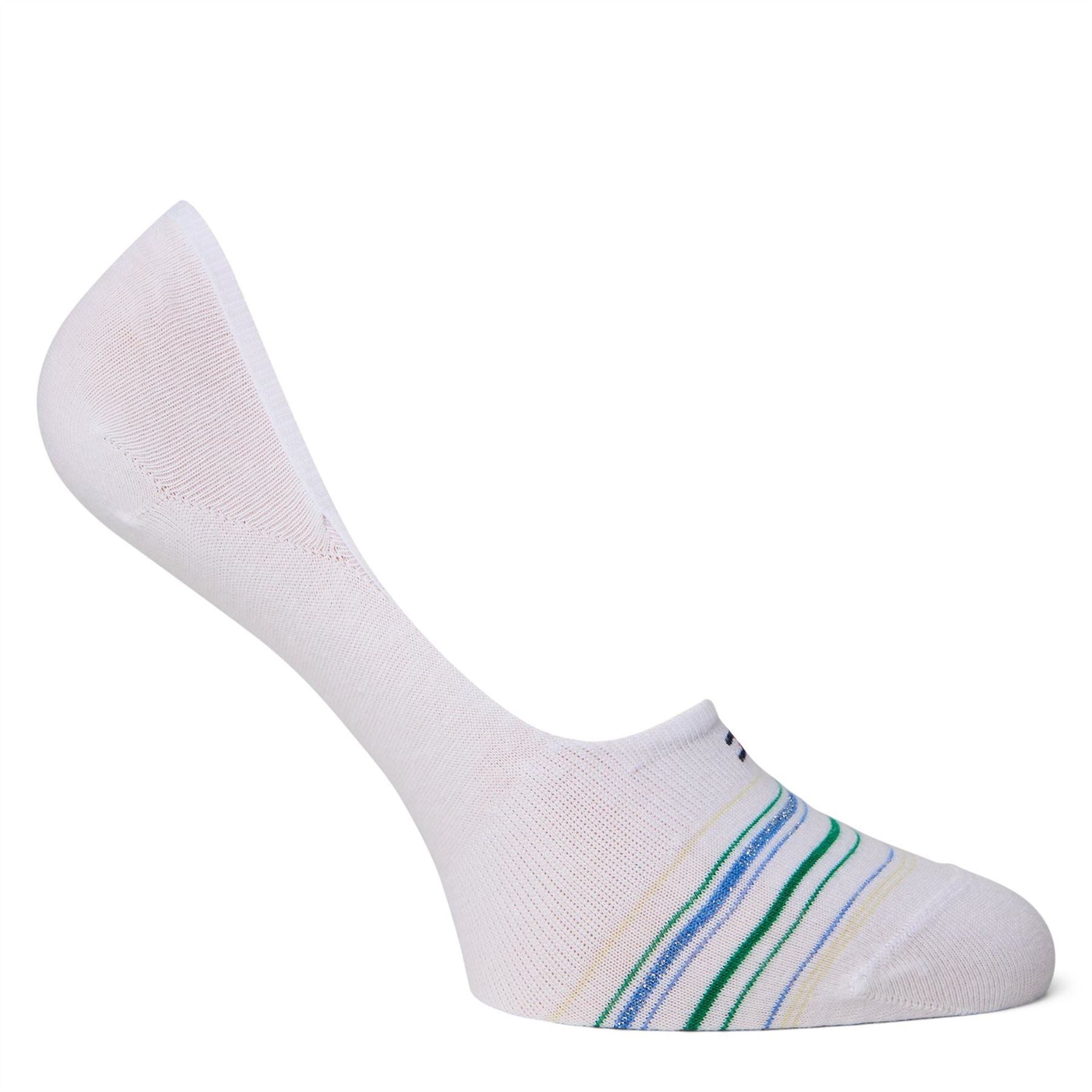 Tommy Hilfiger 2 Pack Rib Stripe Invisible Socks