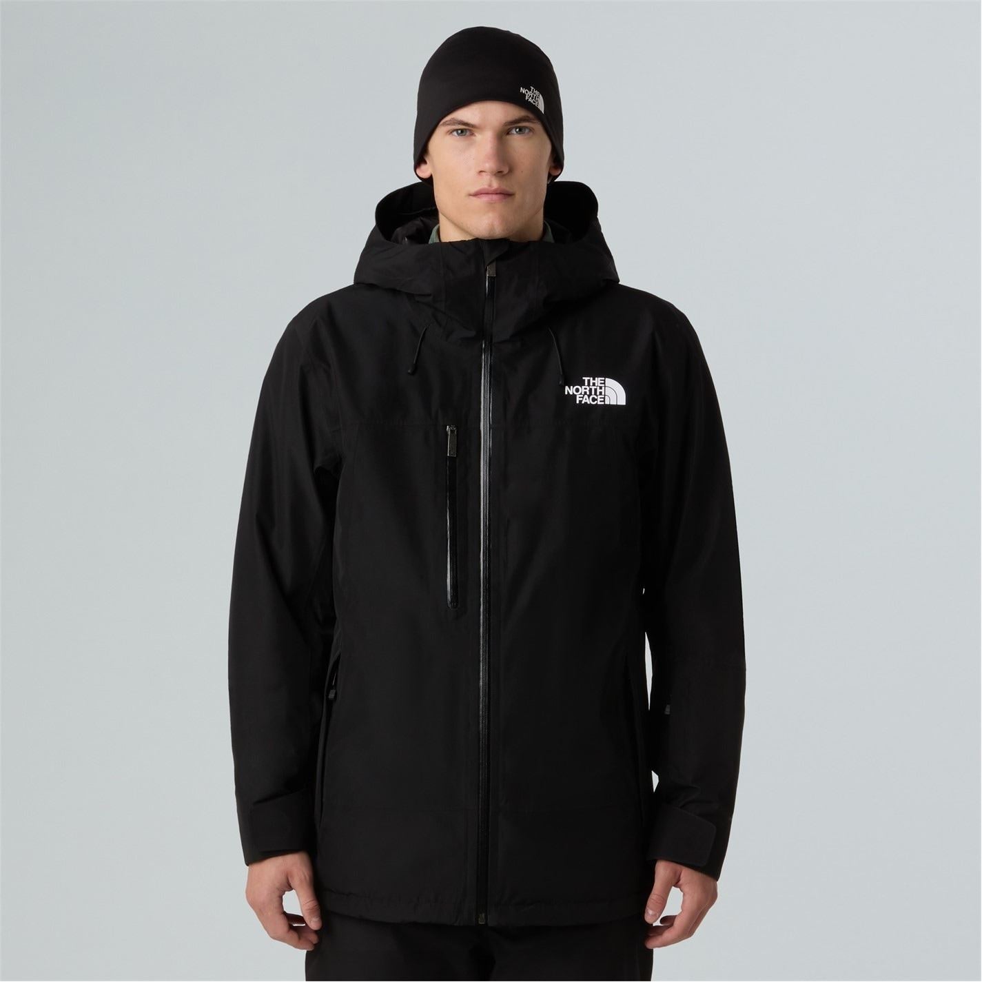 The North Face Descendit Hooded Full Zipper Ski Jacket with Chest Pocket