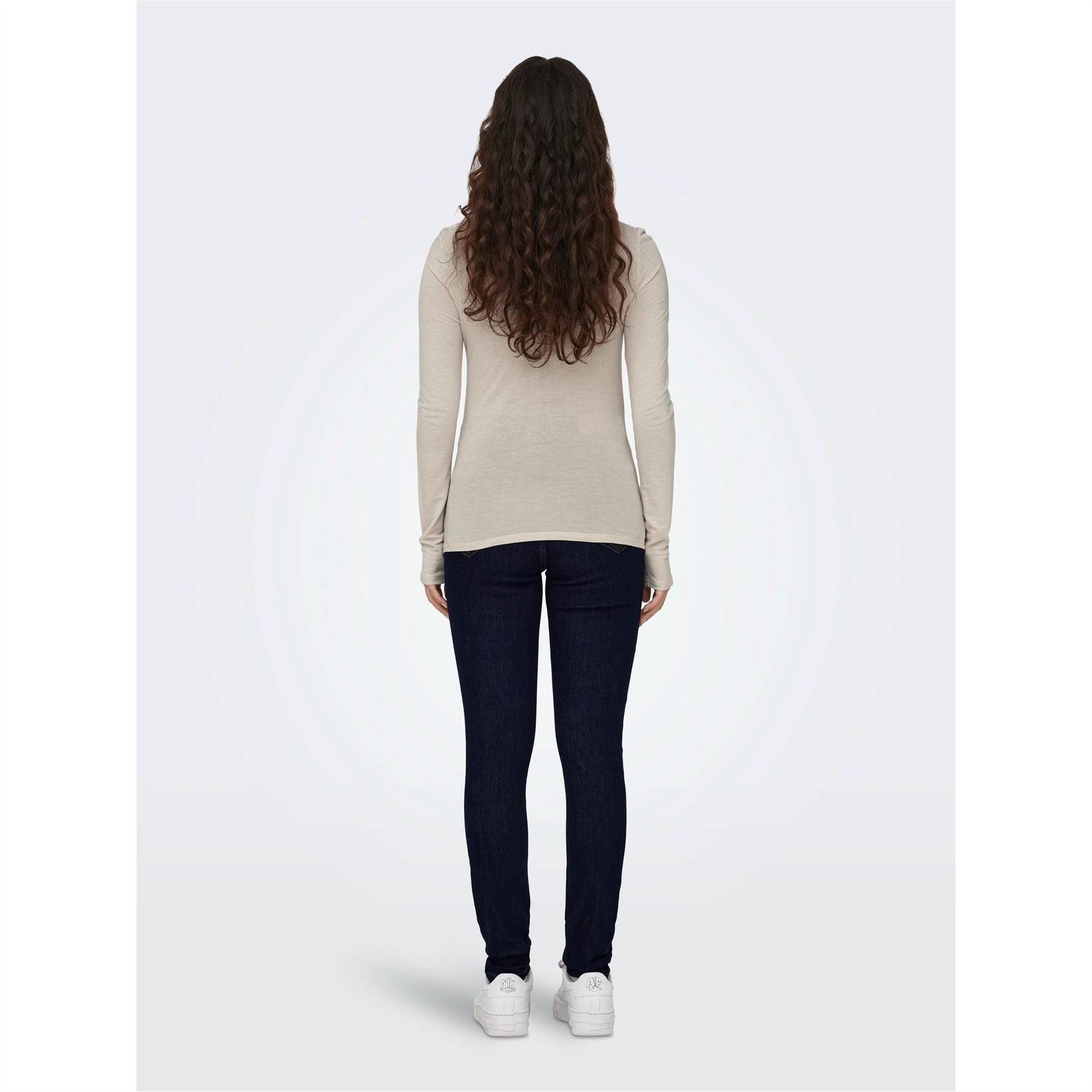 Only Slim Fit Crew Neck Long Sleeve Jersey T-Shirt
