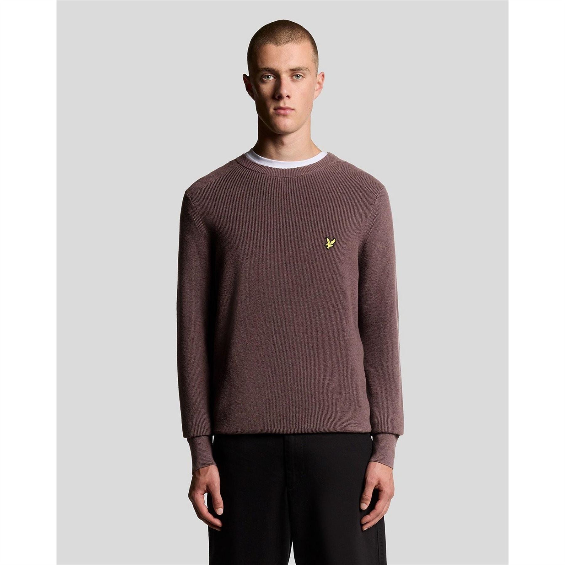 Lyle and Scott Ribbed Crew Neck Raglan Sleeve Sweater
