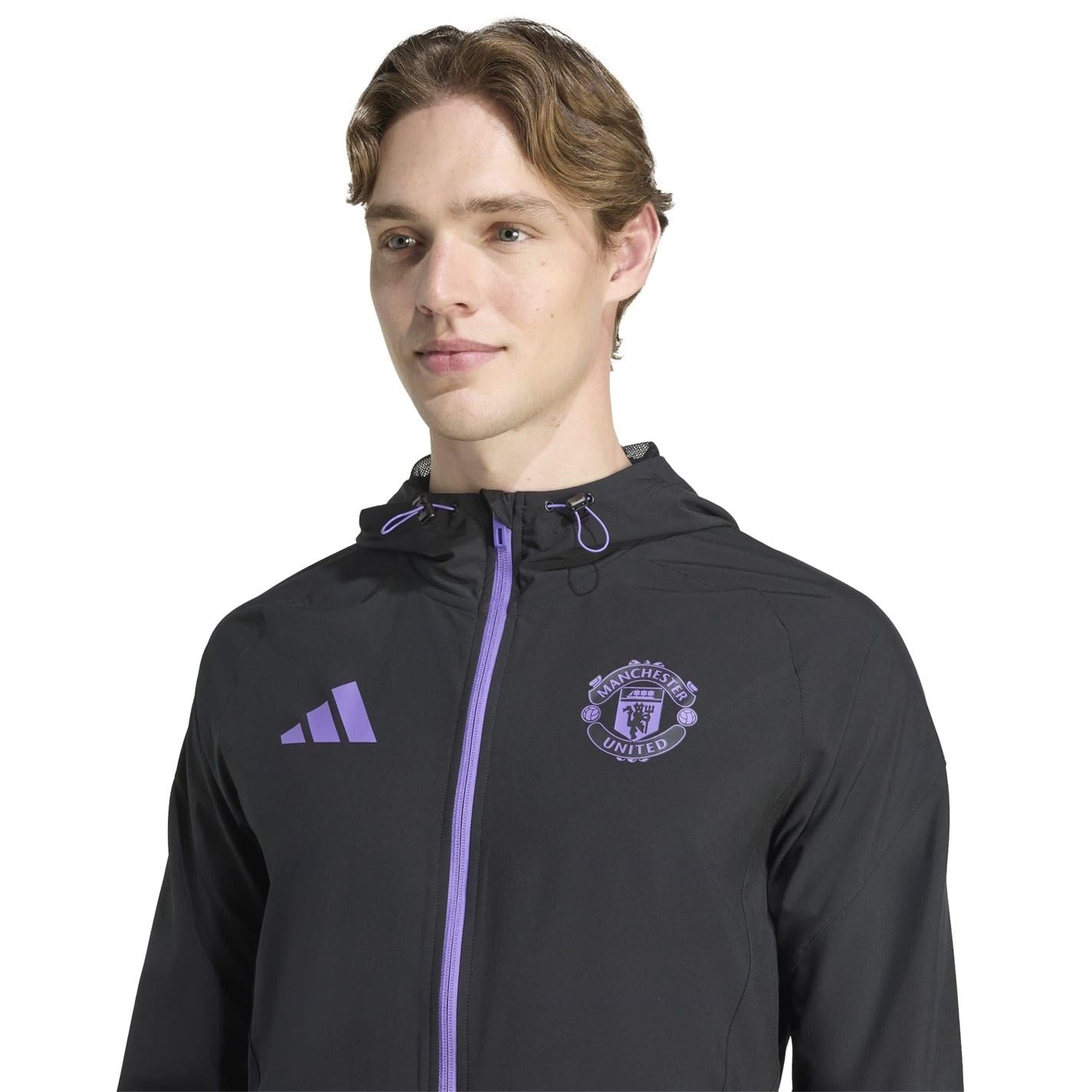 adidas Mens Manchester United Travel Jacket 2025 2026