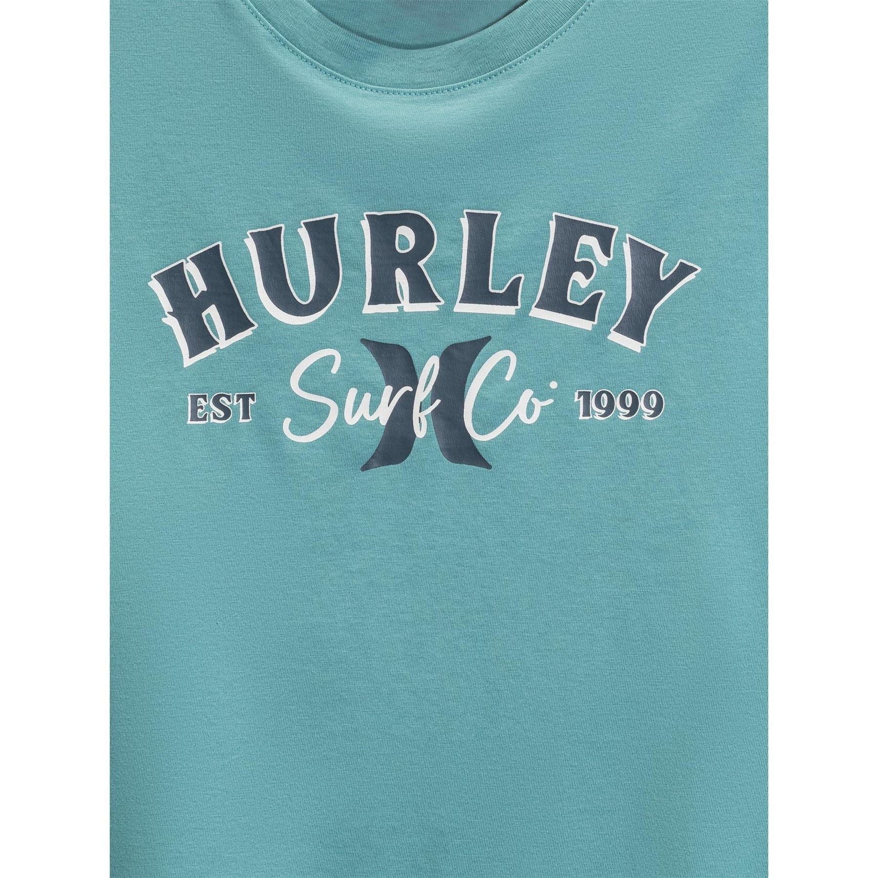 Hurley Surf Co Text Graphic Crew Neck Short Sleeve T-Shirt