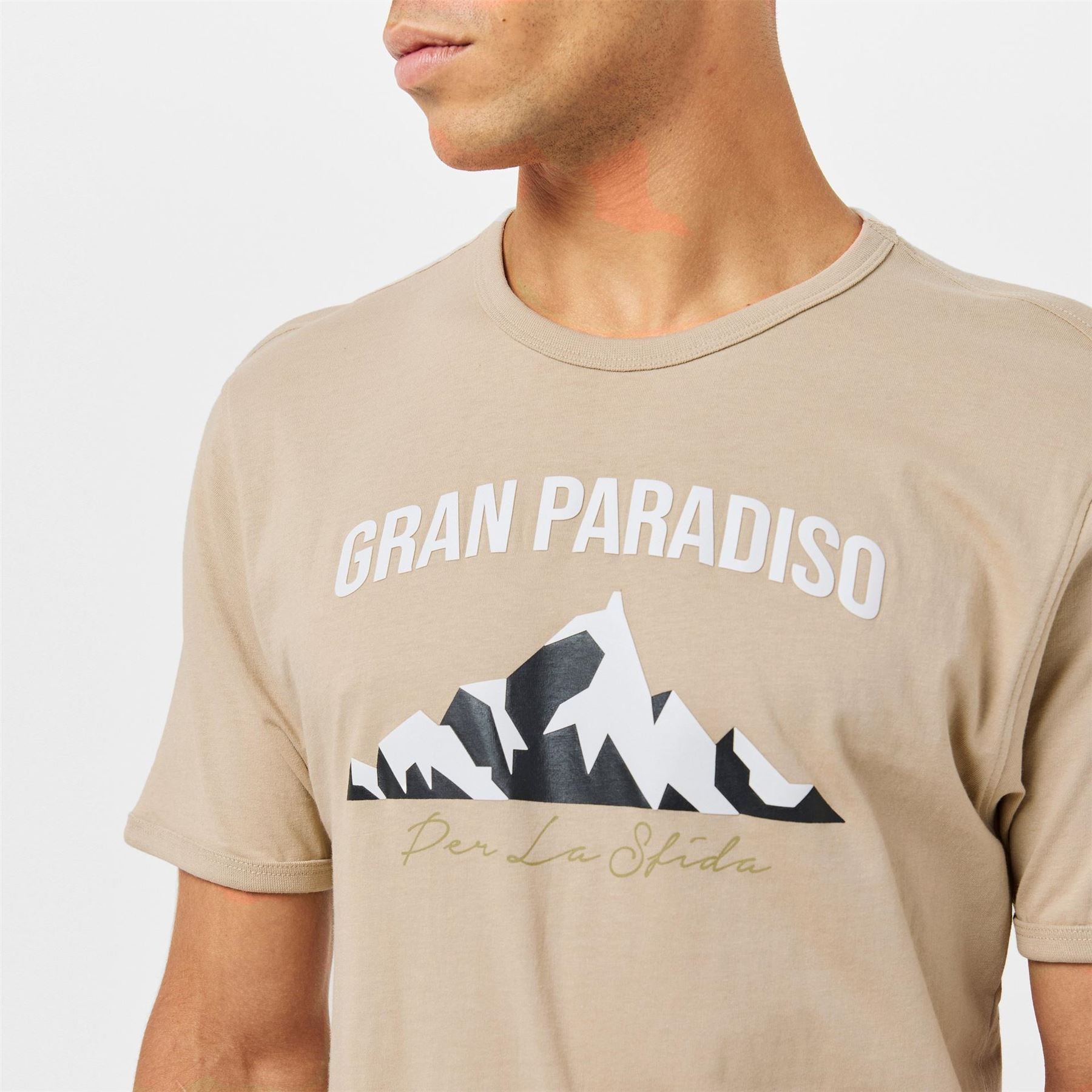 Luke Arandano Geographic Print Lettering Regular Fit Short Sleeve T-Shirt