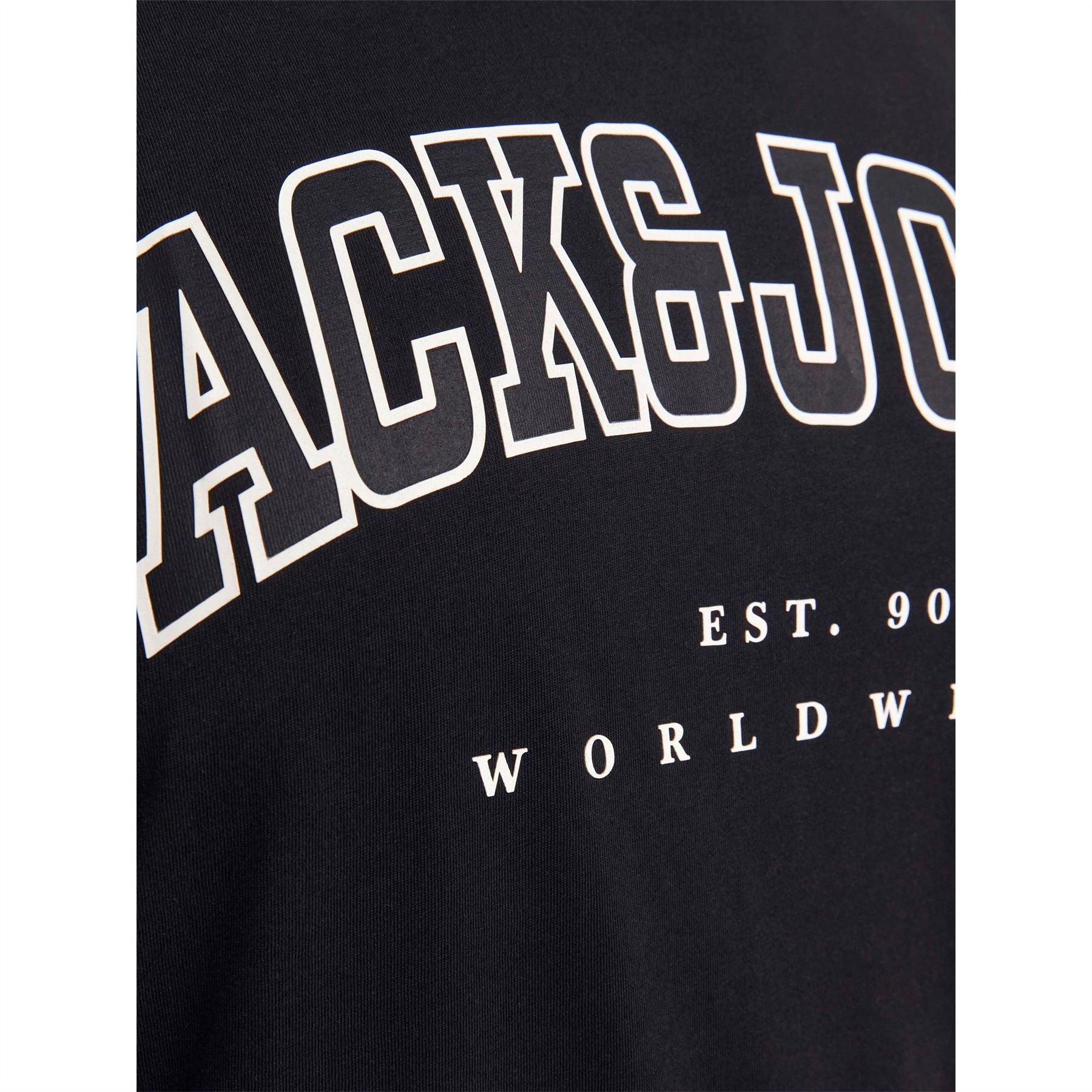 Jack and Jones Varsity Arch Lettering Crew Neck Short Sleeve T-Shirt