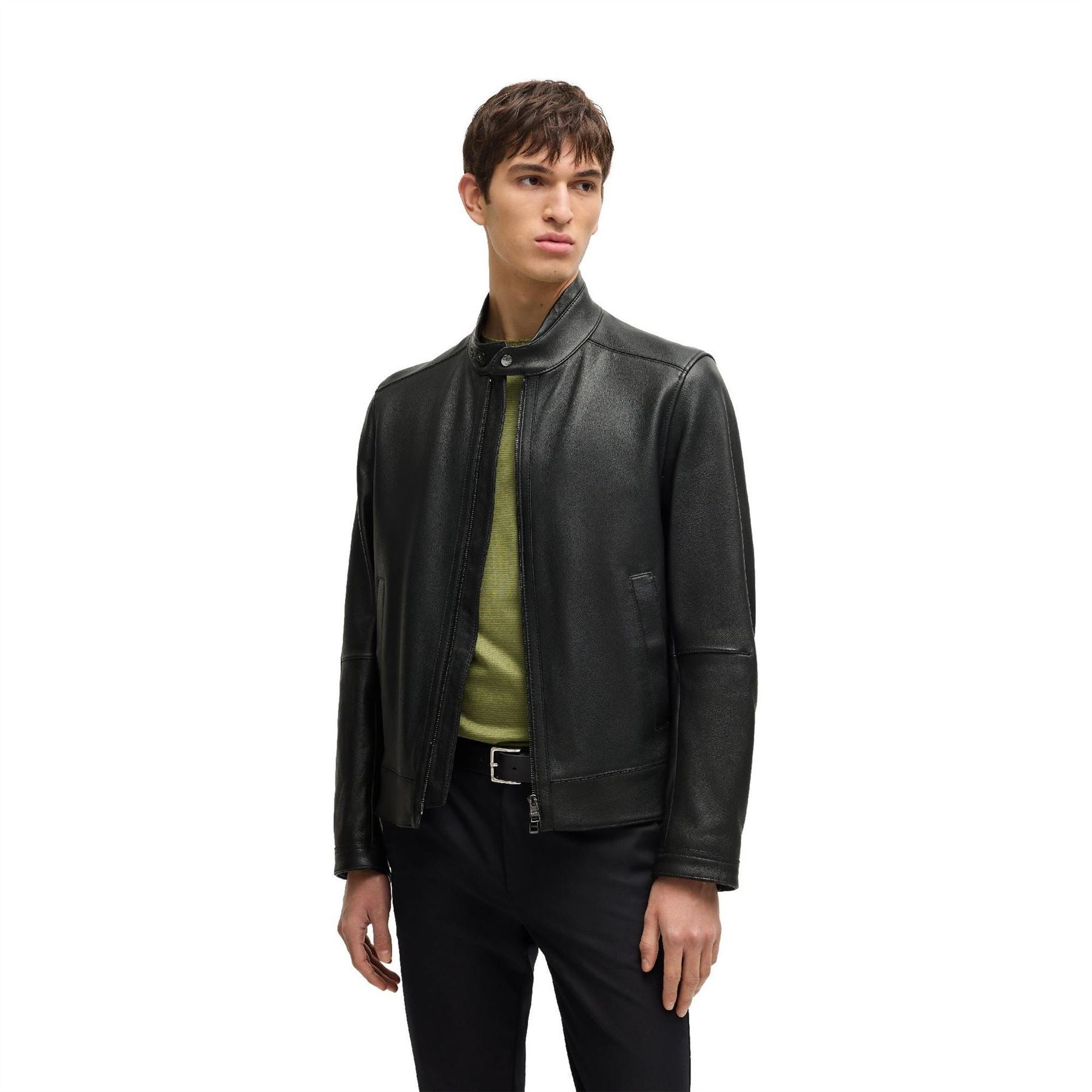 Boss Mens H Mansell3 10257647 01 Leather Jacket