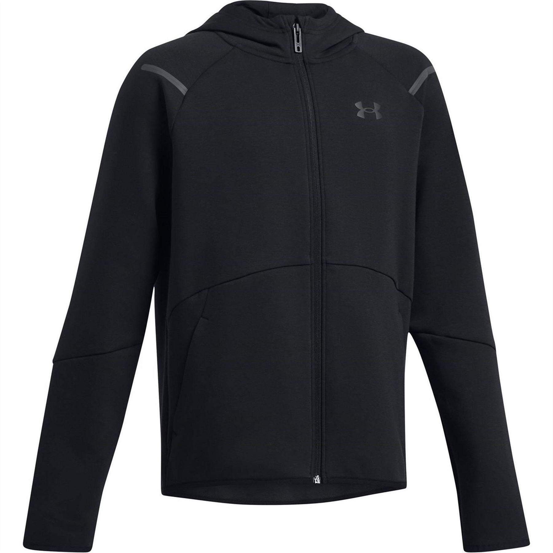 Under Armour Solid Patterned Hooded Full Zipper Zipped Pocket Sweat Jacket
