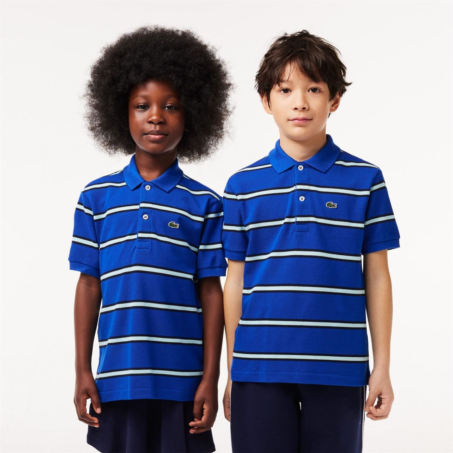 Lacoste Kids Striped Short Sleeve Polo Shirt