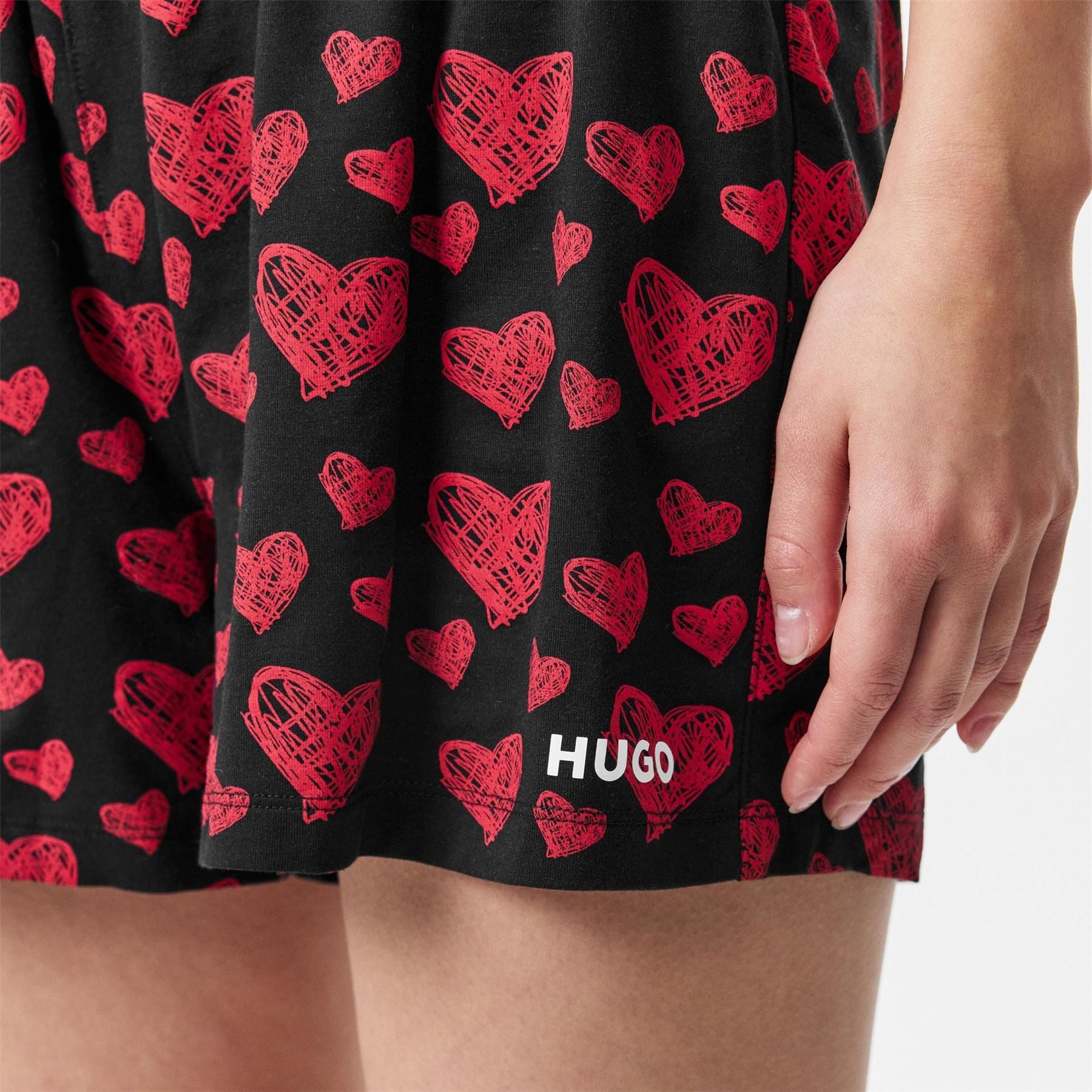 Hugo Heart Print Pyjama Shorts