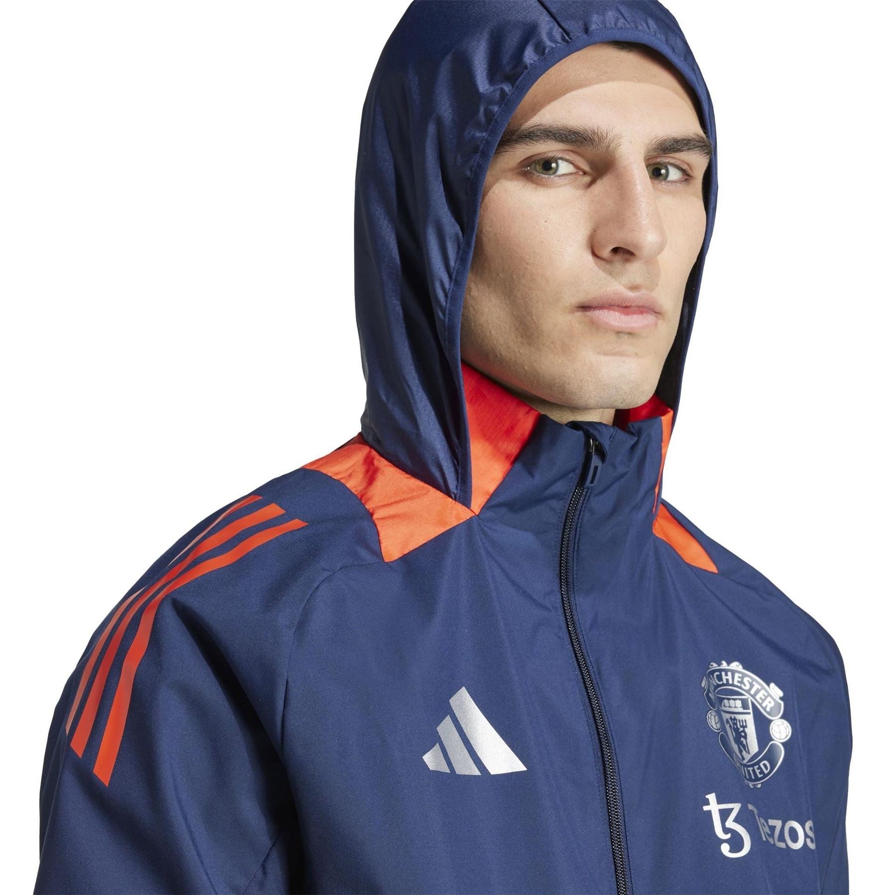 adidas Tiro 24 Manchester United Water Resistant 2024 25 Licensed Rain Anorak