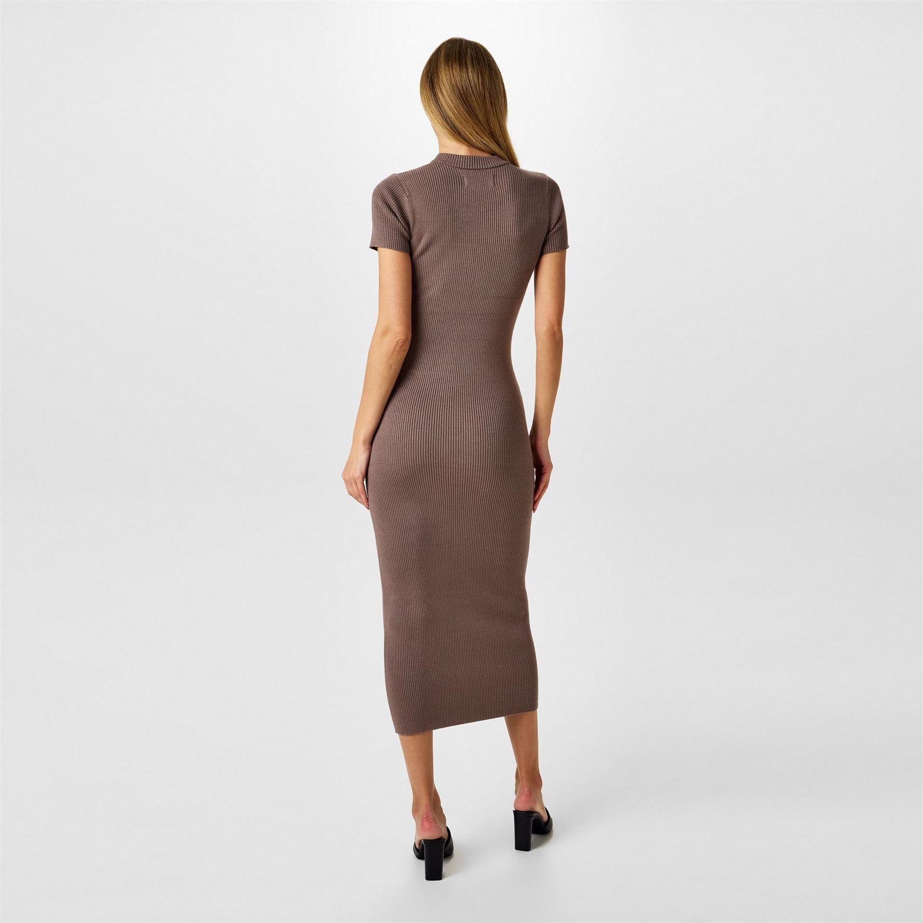 Jack Wills Travel Rib Crew Neck Midi Bodycon Dress