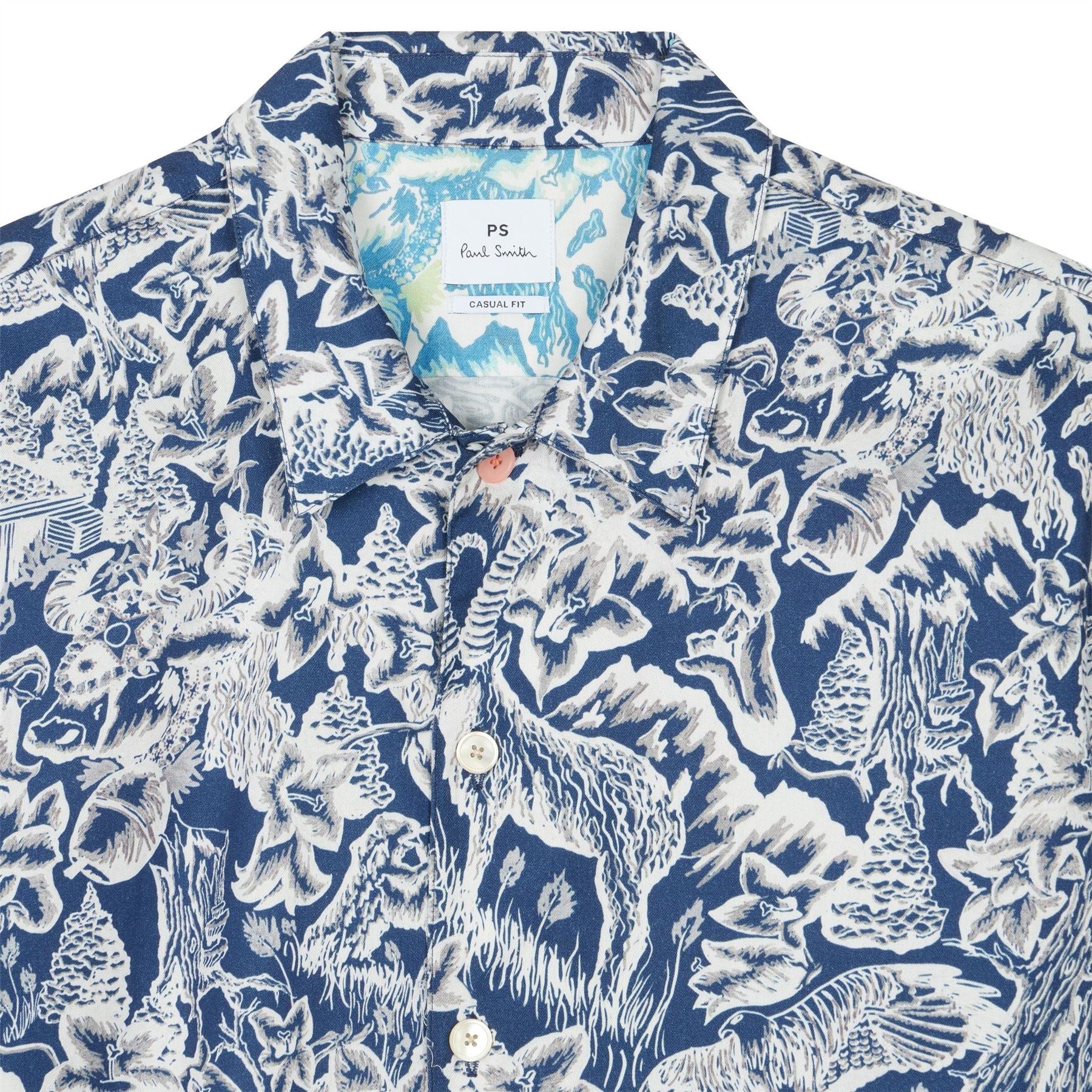 PS Paul Smith Short Sleeve Patterned Tailored Fit Shirt