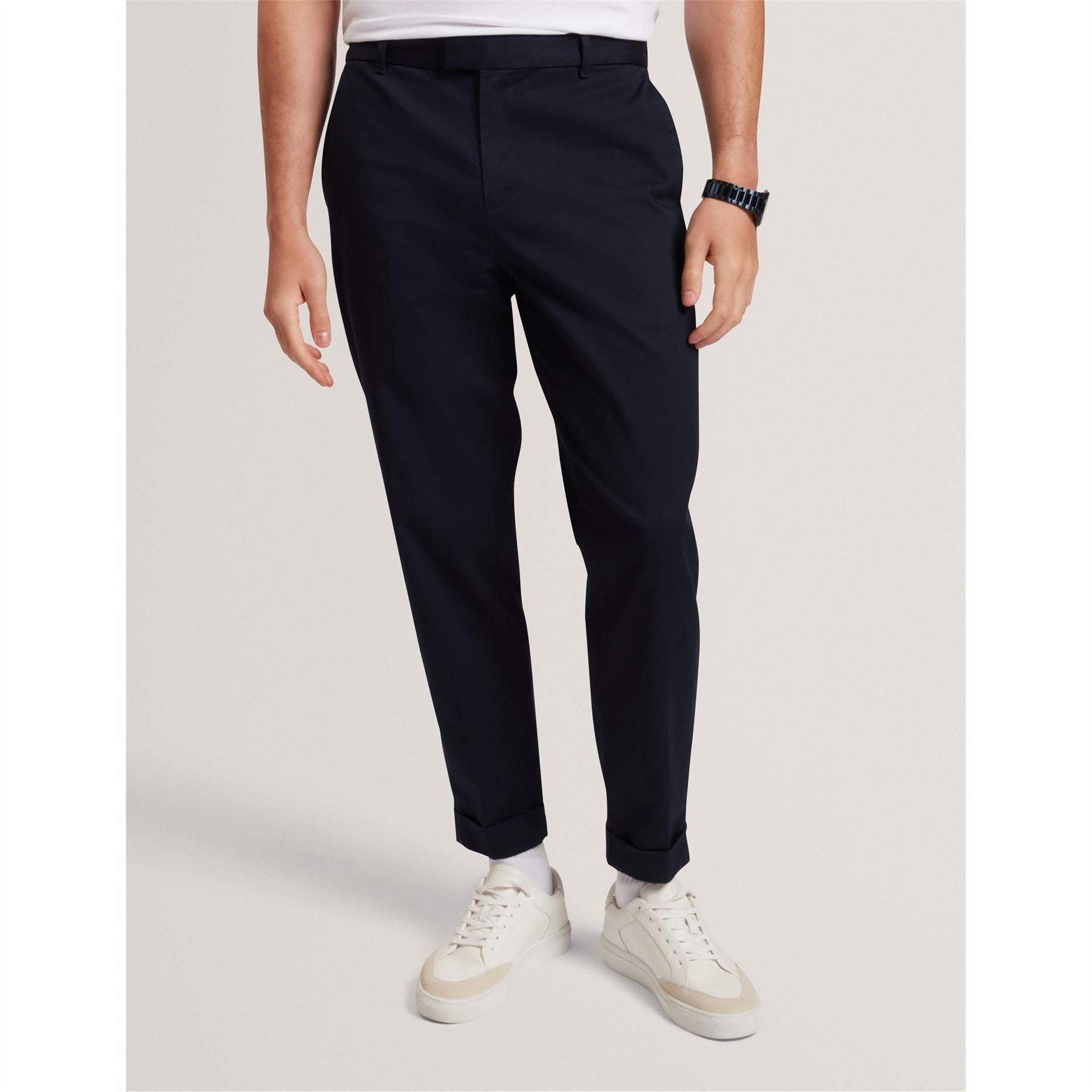 Ted Baker Solid Patterned Slim Tapered Chinos