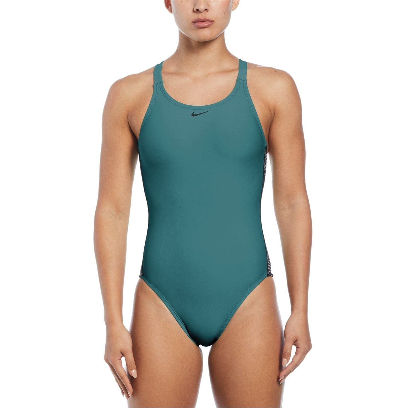 Nike Women's Logo Tape Fastback One Piece Swimsuit