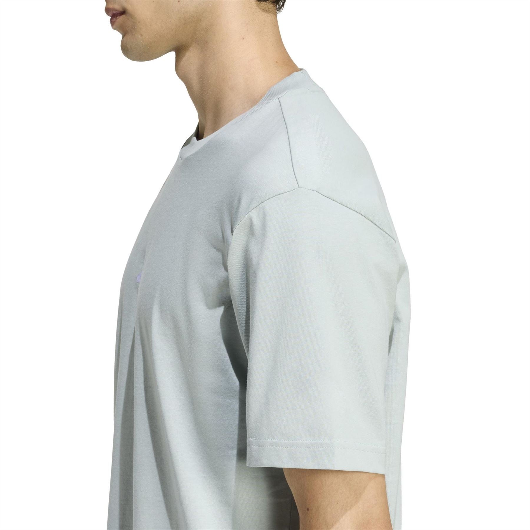adidas Mens Essentials Single Jersey Linear Embroidered Logo T-Shirt