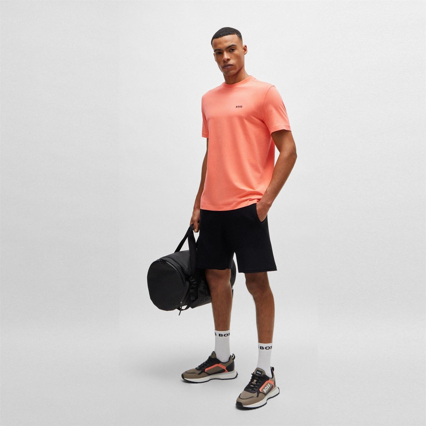 Boss BOSS GREEN T Shirt with Logo Design Stretch Cotton