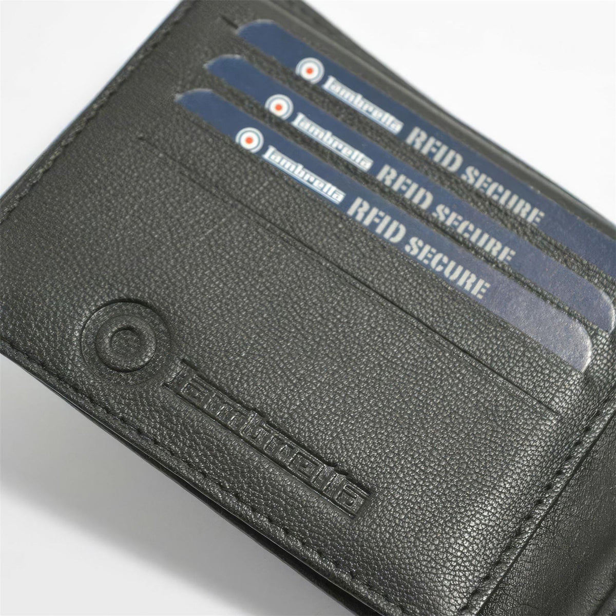 Lambretta Punched Leather Billfold Wallet