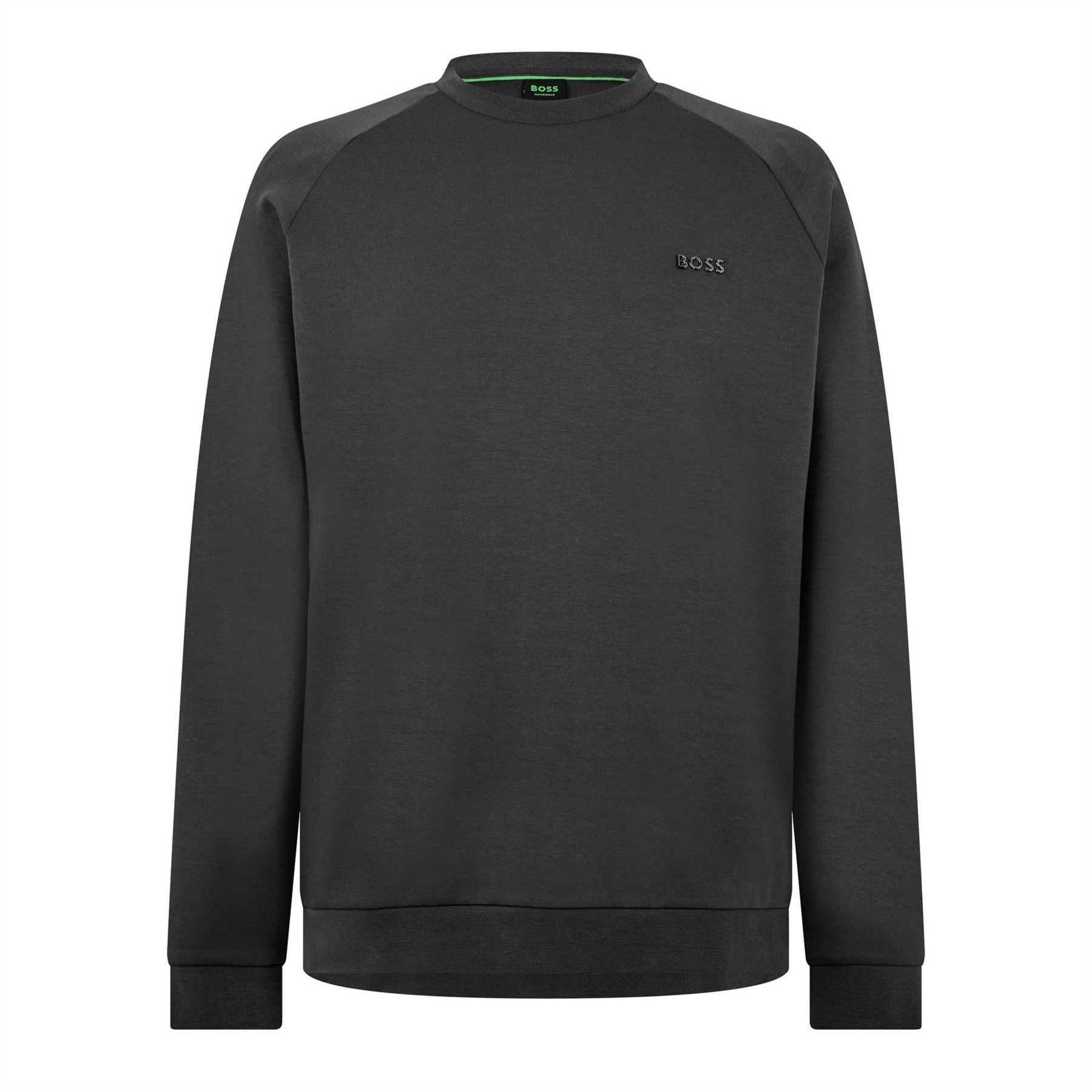 Boss Sense Green Cotton Crew Sweater