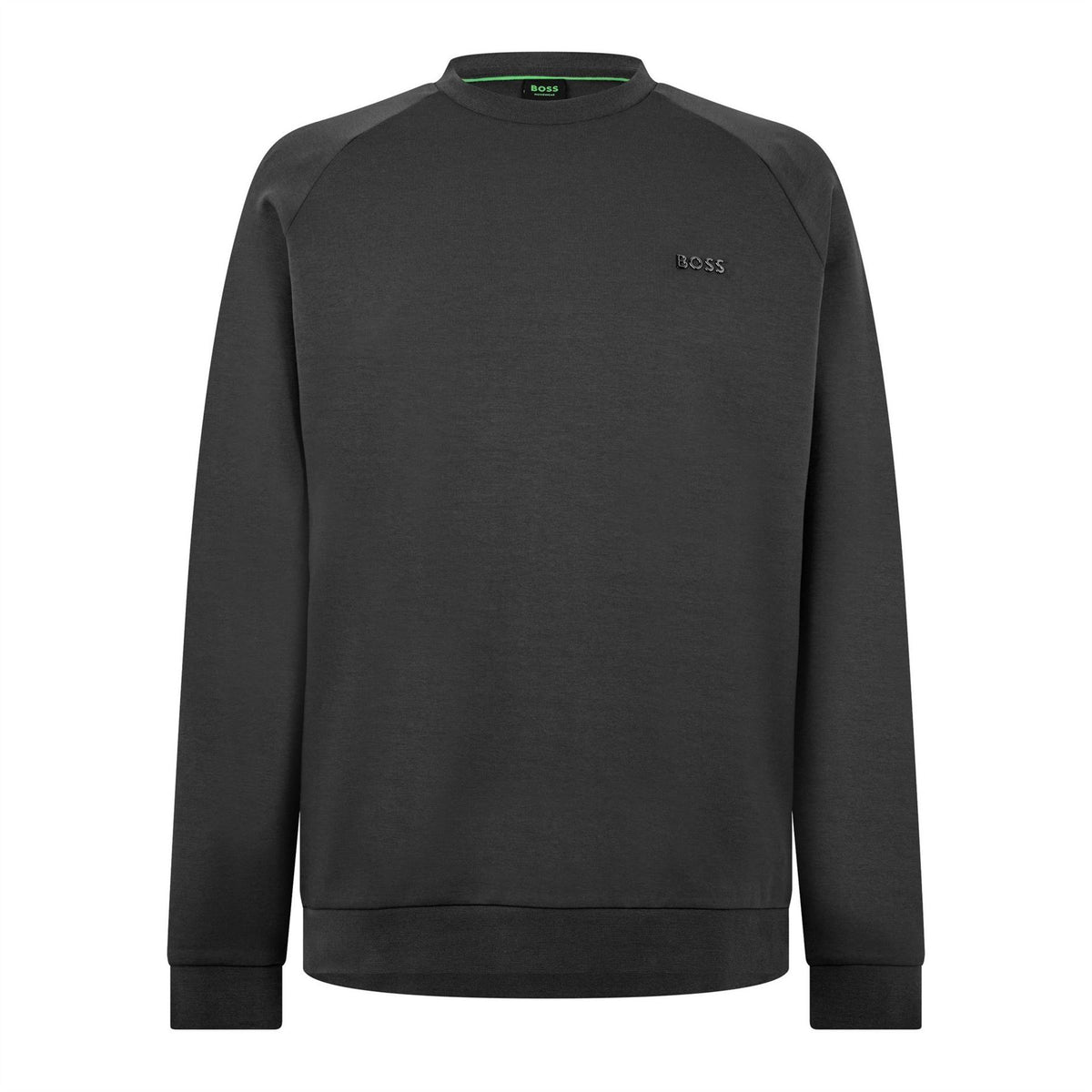 Boss Sense Green Cotton Crew Sweater