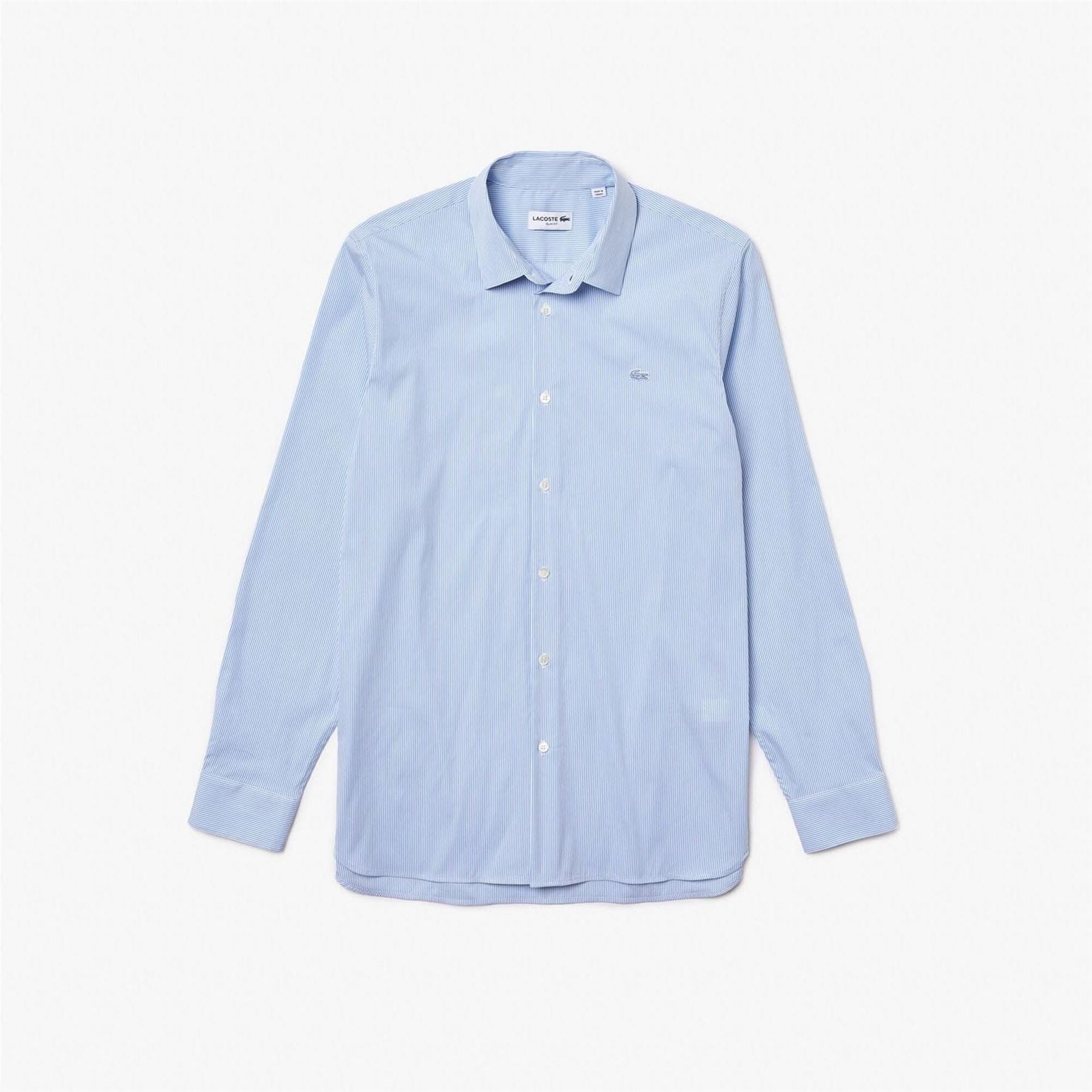 Lacoste Slim Fit Striped Stretch Poplin Shirt