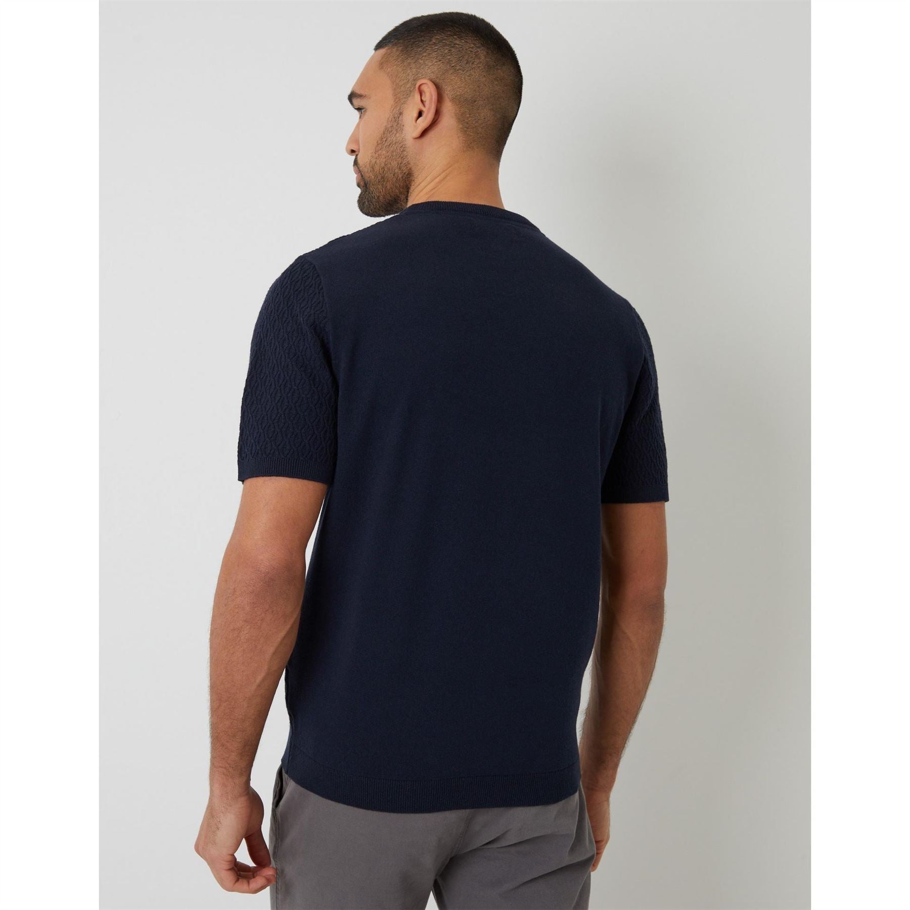 Threadbare Crew Neck Ribbed Collar Short Sleeve T-Shirt