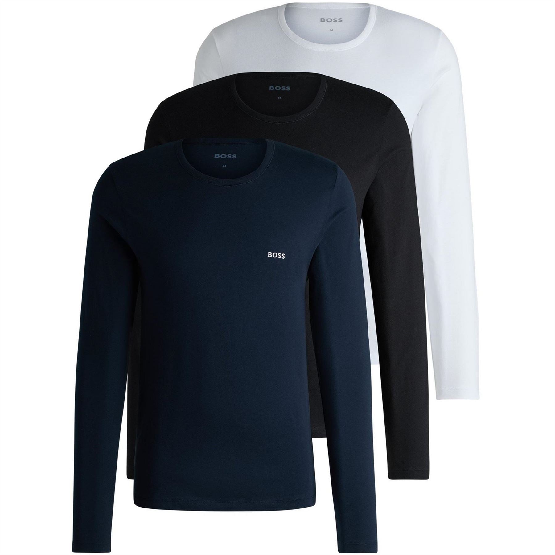 Boss Sleeved Logo T-Shirt 3 Pack