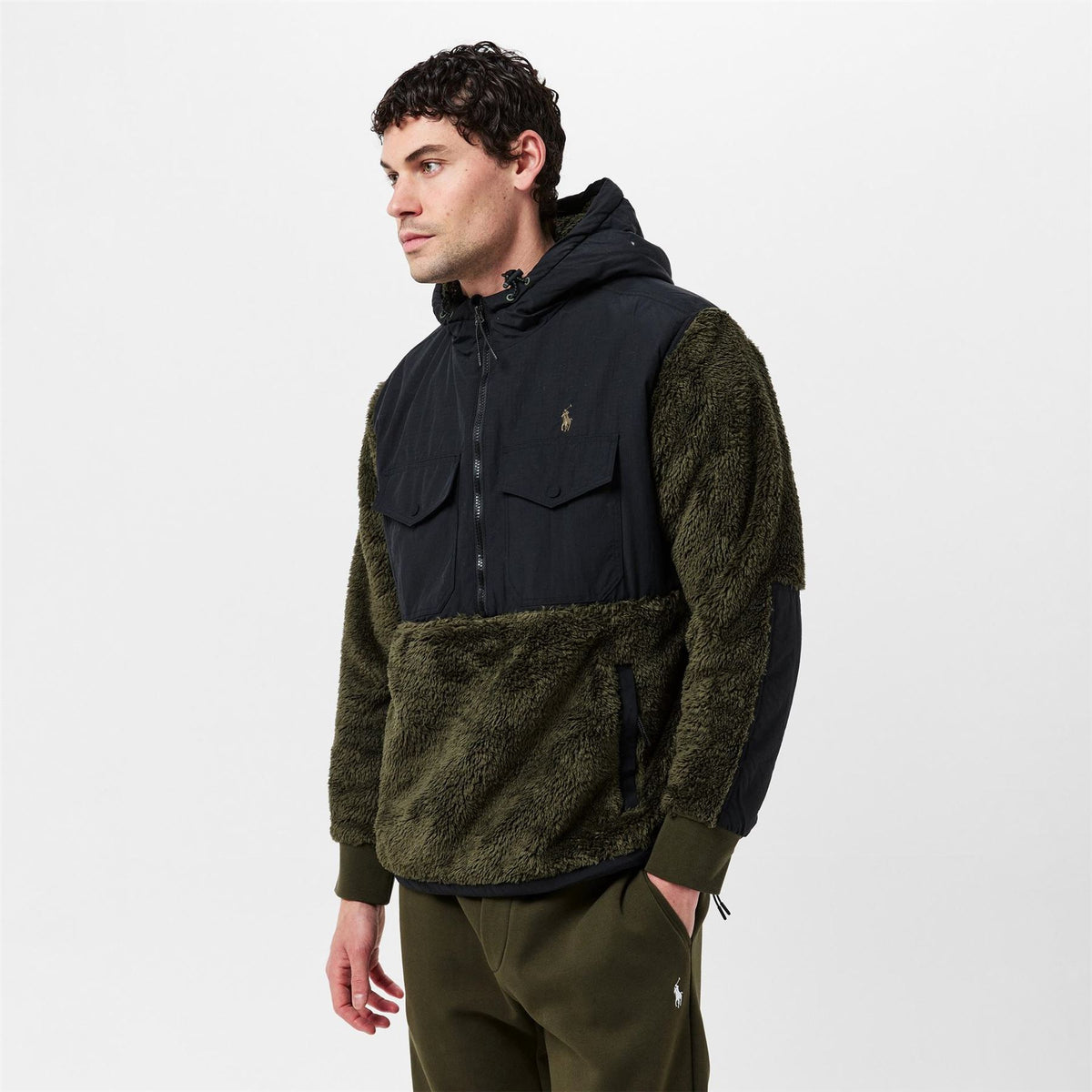 Polo Ralph Lauren Hipile Solid Patterned Full Zipper Hooded Neck Chest Pocket Jacket
