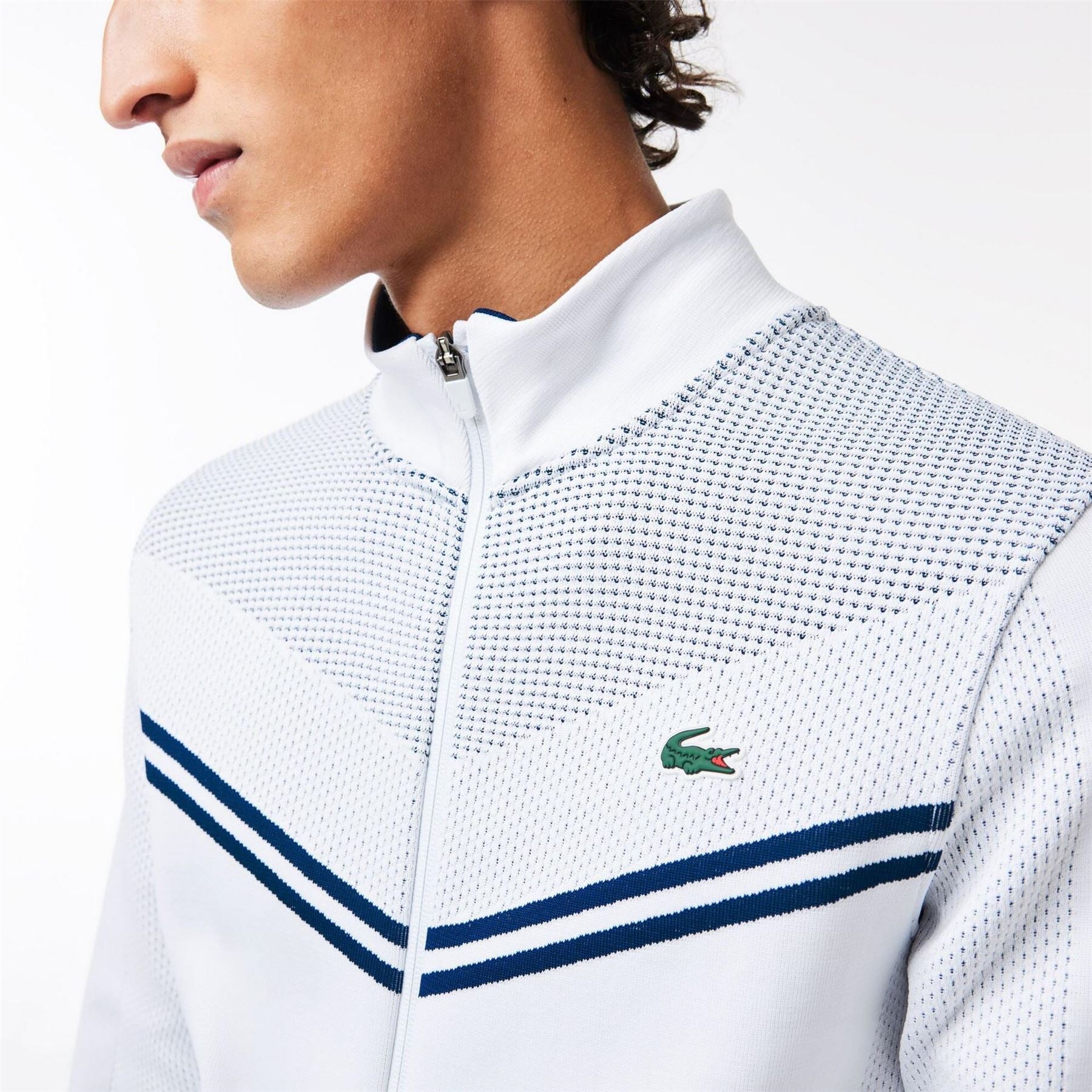 Lacoste Regular Fit Zip Neck Long Sleeve Sweatshirt