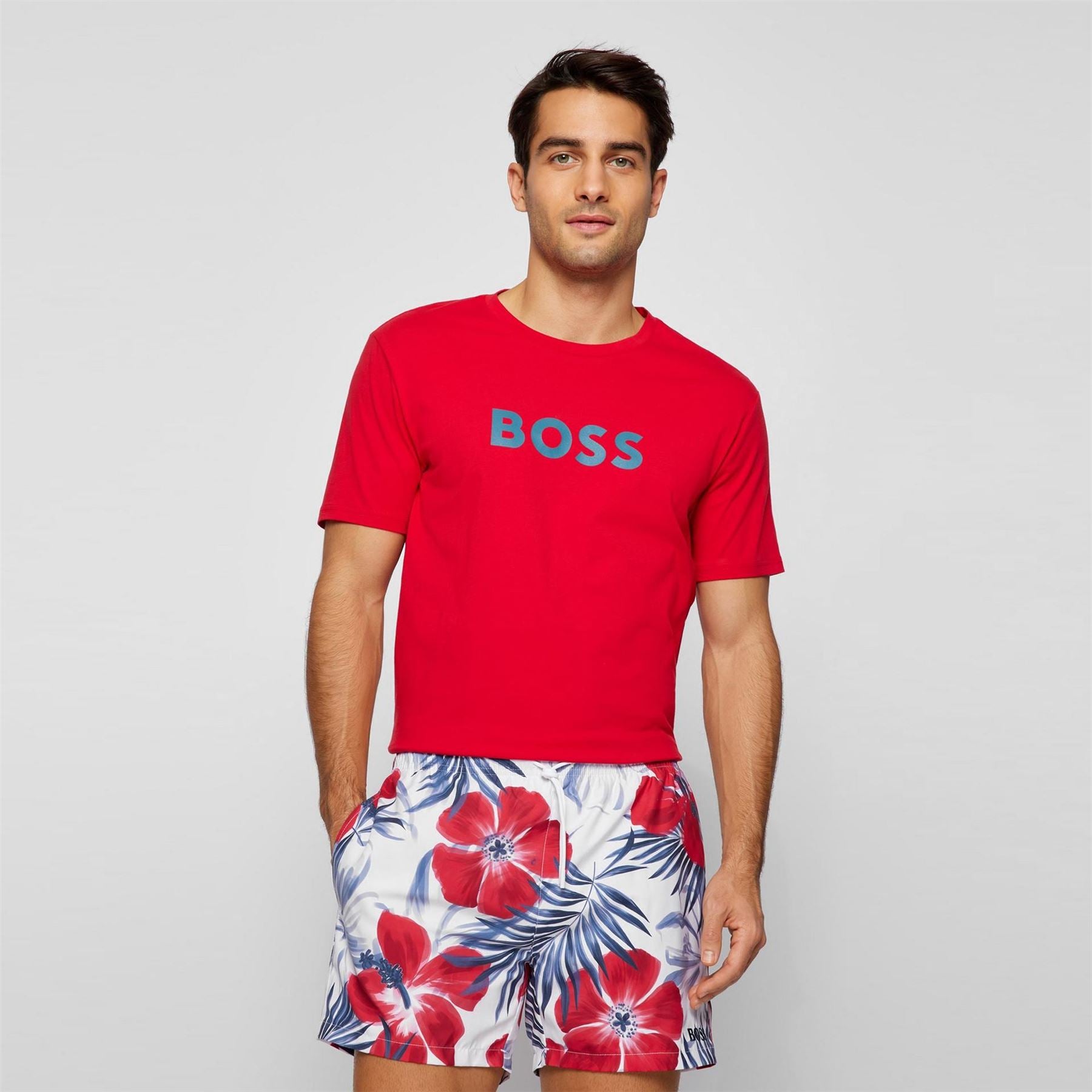 Boss BOSS Bodywear Short Sleeve T Shirt with Logo Print Detail