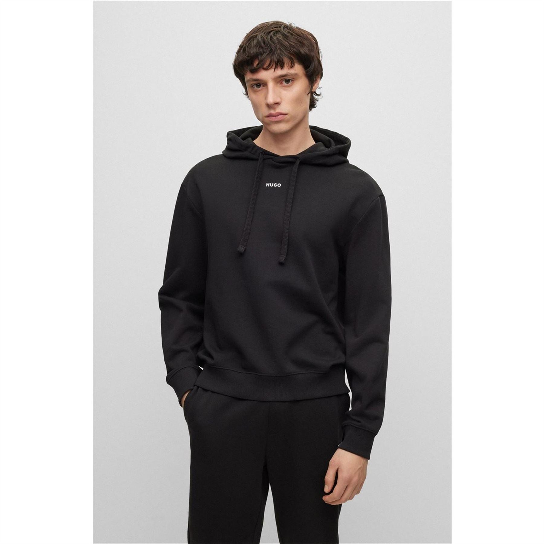 Hugo Hooded Relaxed Fit Long Sleeve Sweatshirt