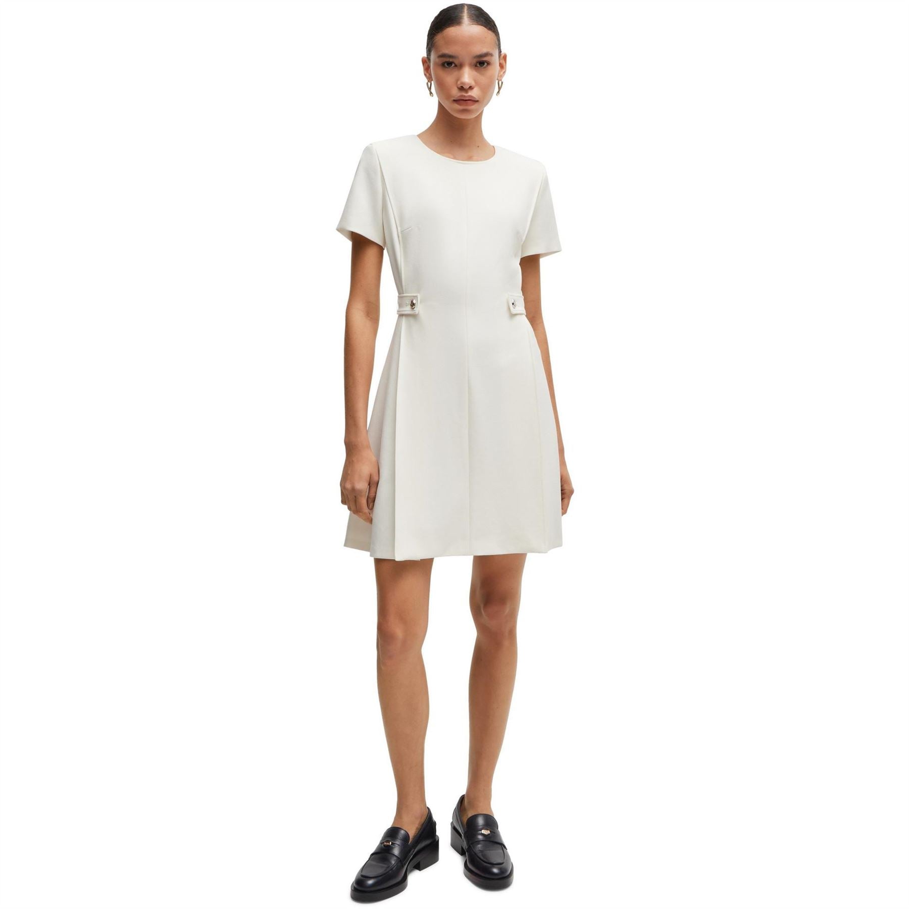 Boss Destena Crew Neck Knee Length A-Line Dress