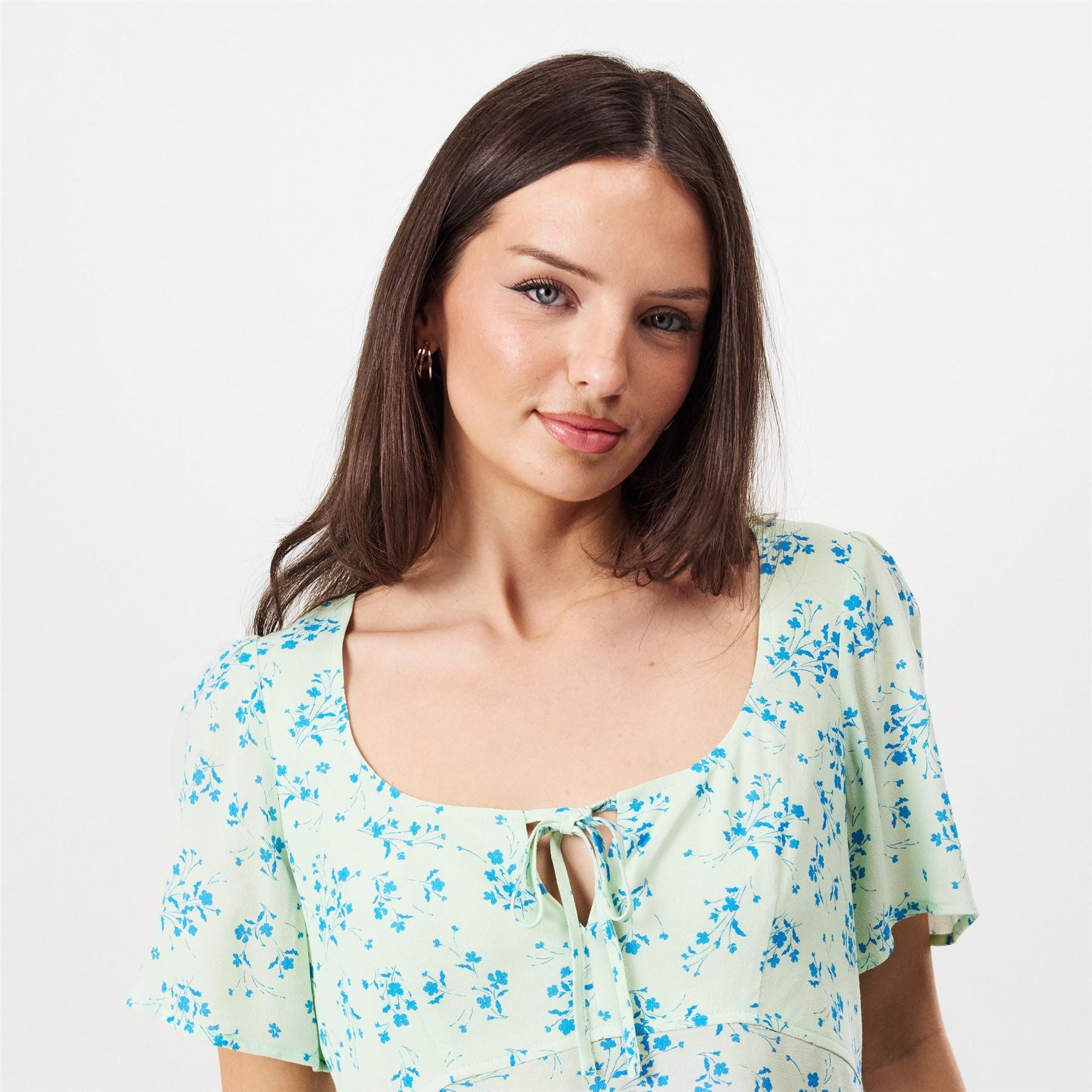 Jack Wills Keyhole Neck Regular Fit Short Sleeve Blouse