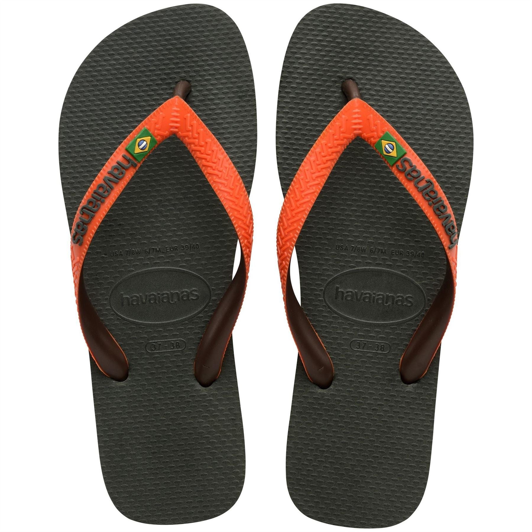 Havaianas Womens Hav. Brasil Mix Leaf Green Marine B Flip Flops