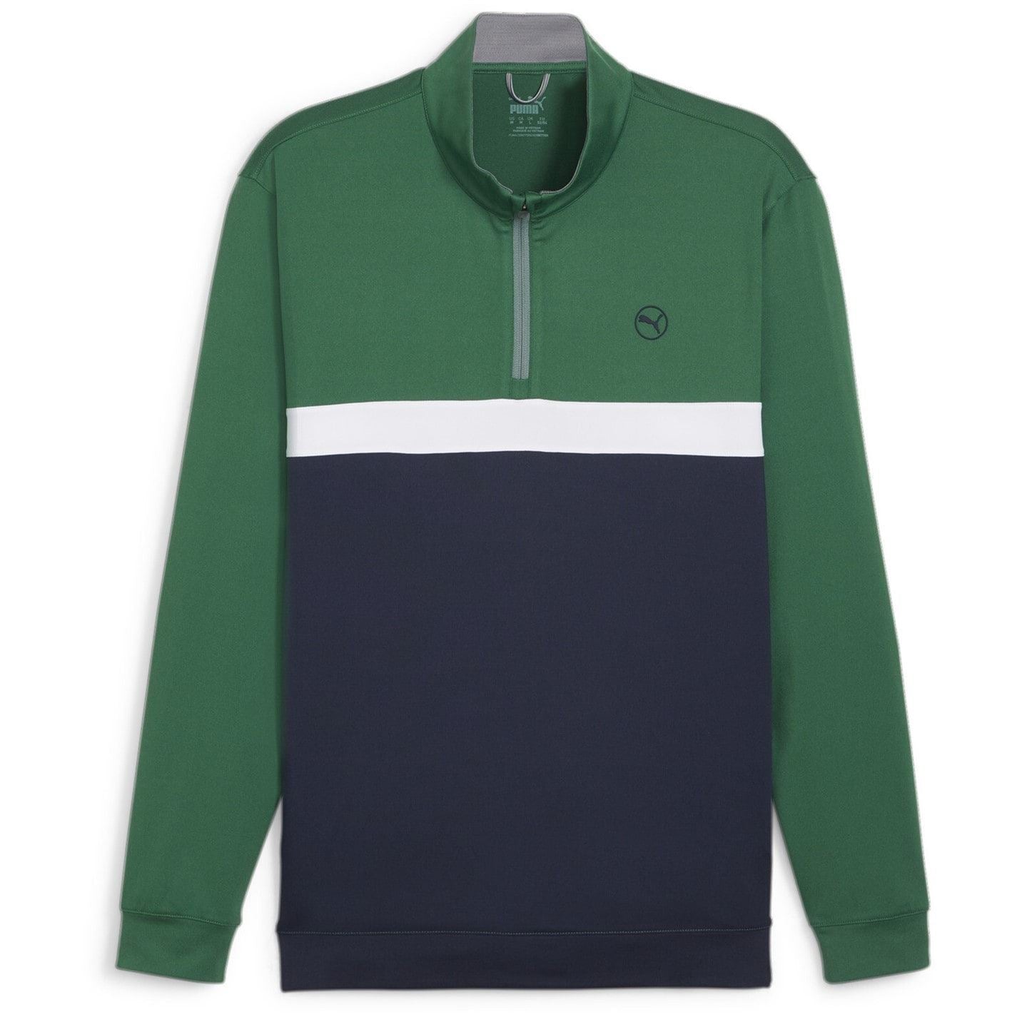 Puma Mens Pure Colour Block Golf Quarter Zip