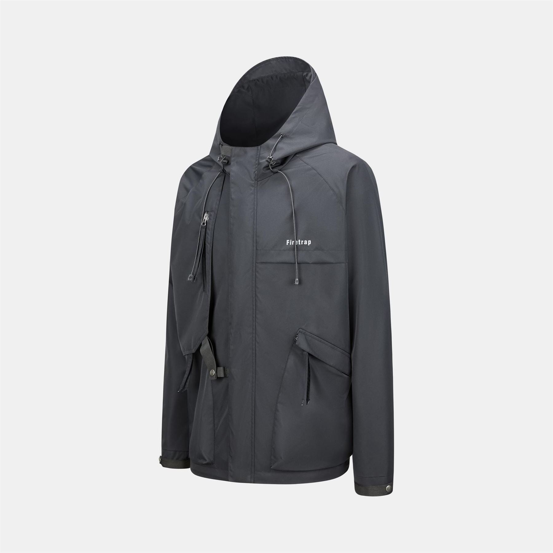 Firetrap Windproof Full Zip Hooded Rain Anorak