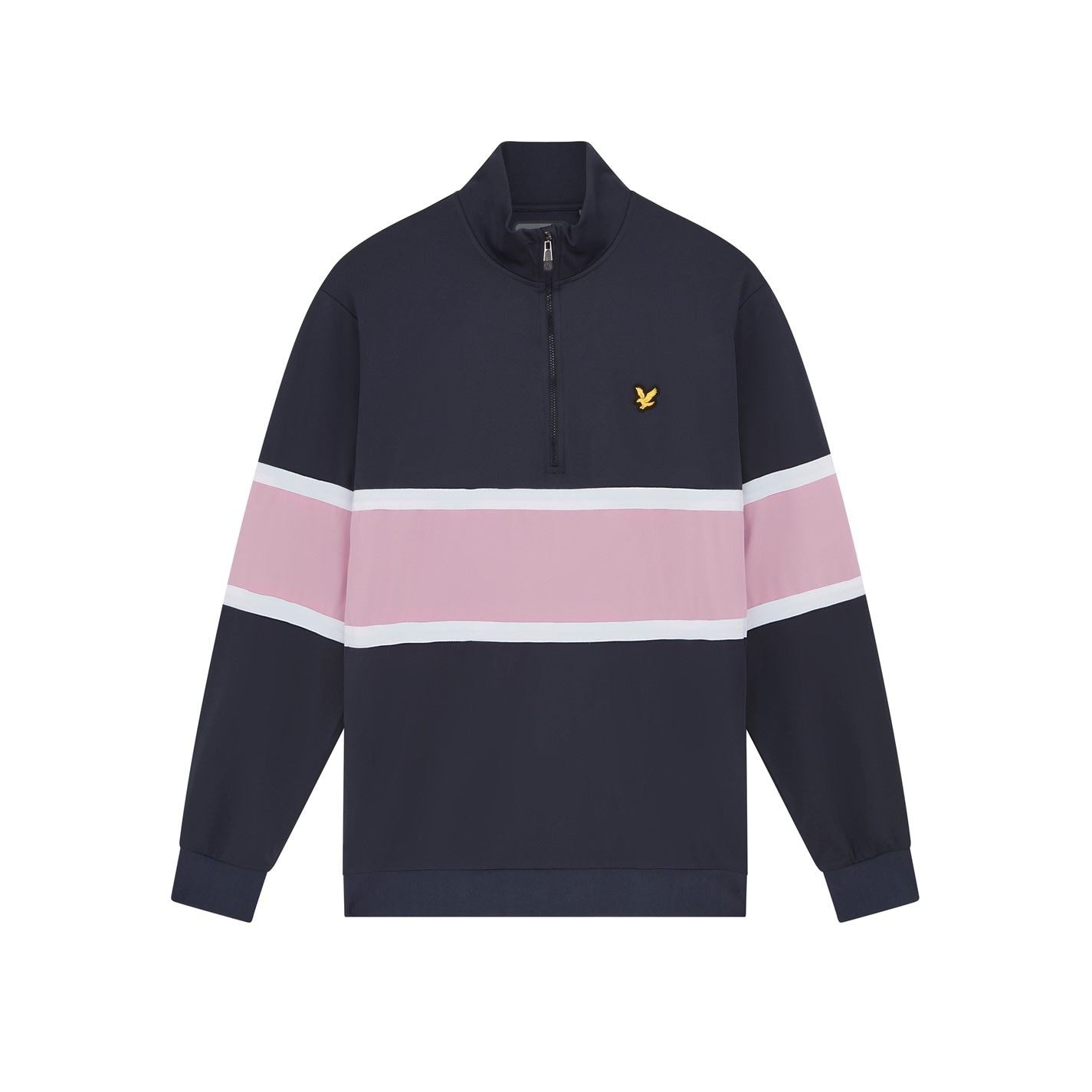 Lyle and Scott Color Block Zip Neck Regular Fit Sweatshirt