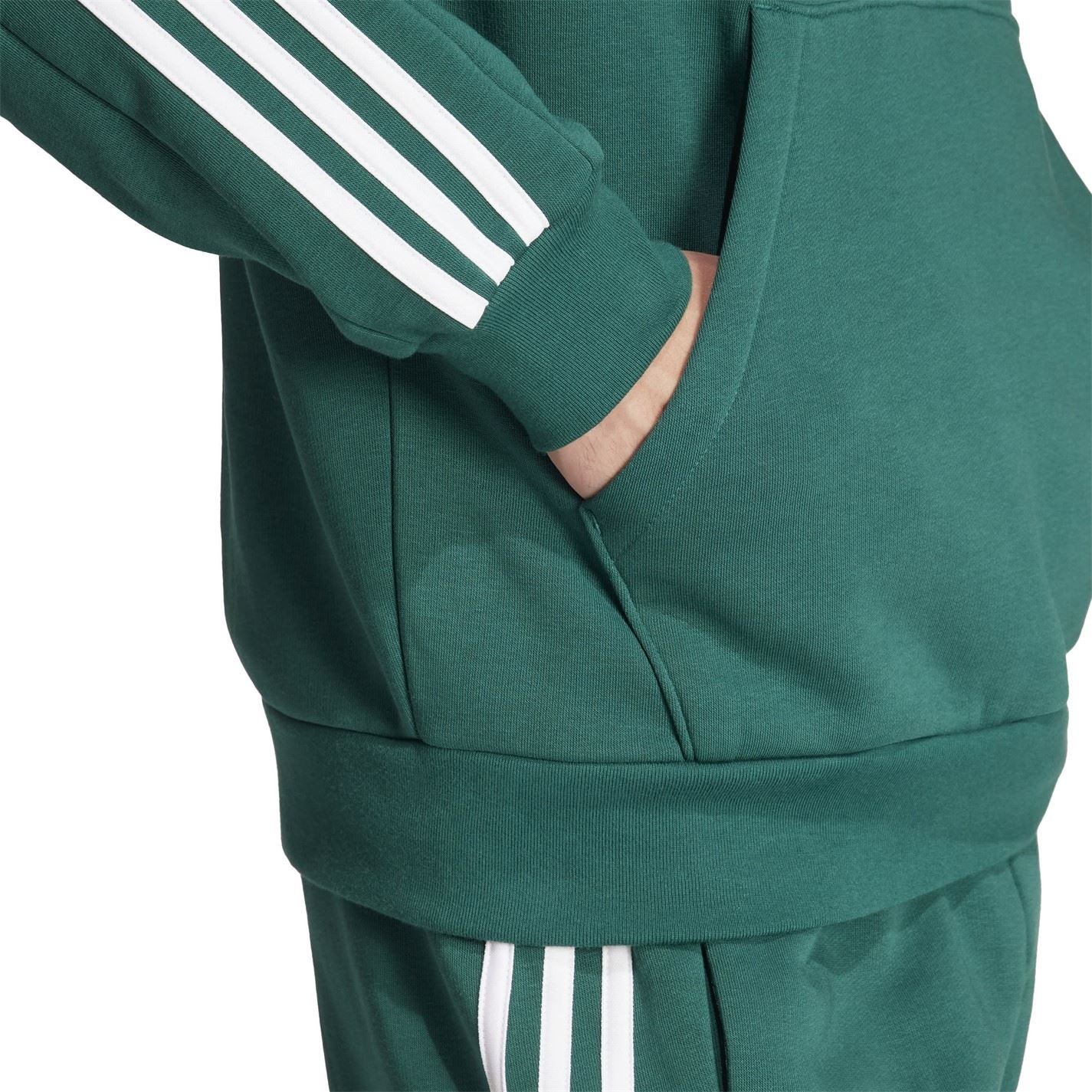 adidas Mens 3 Stripe Zip Top