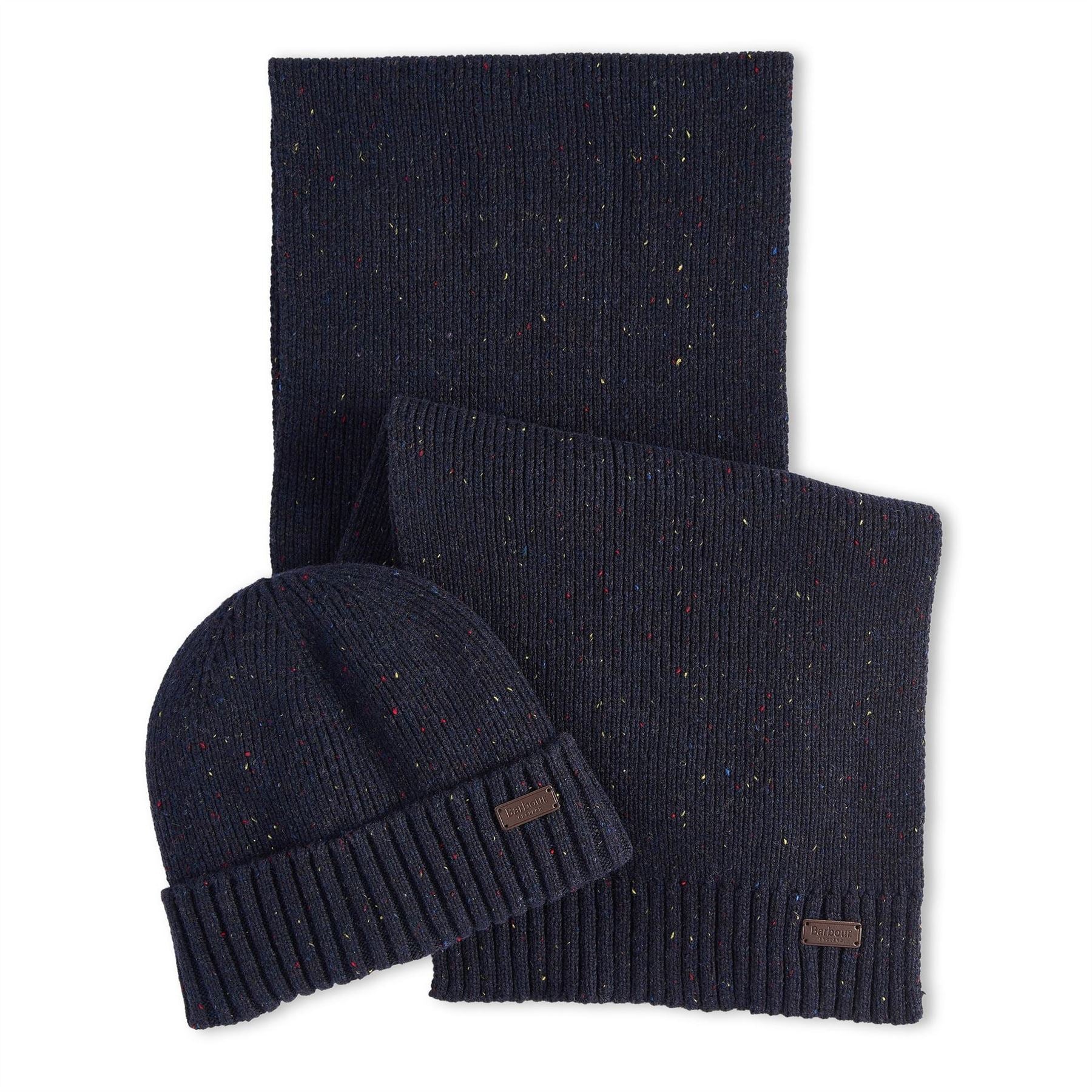 Barbour Fleck Beanie  And  Scarf Gift Set