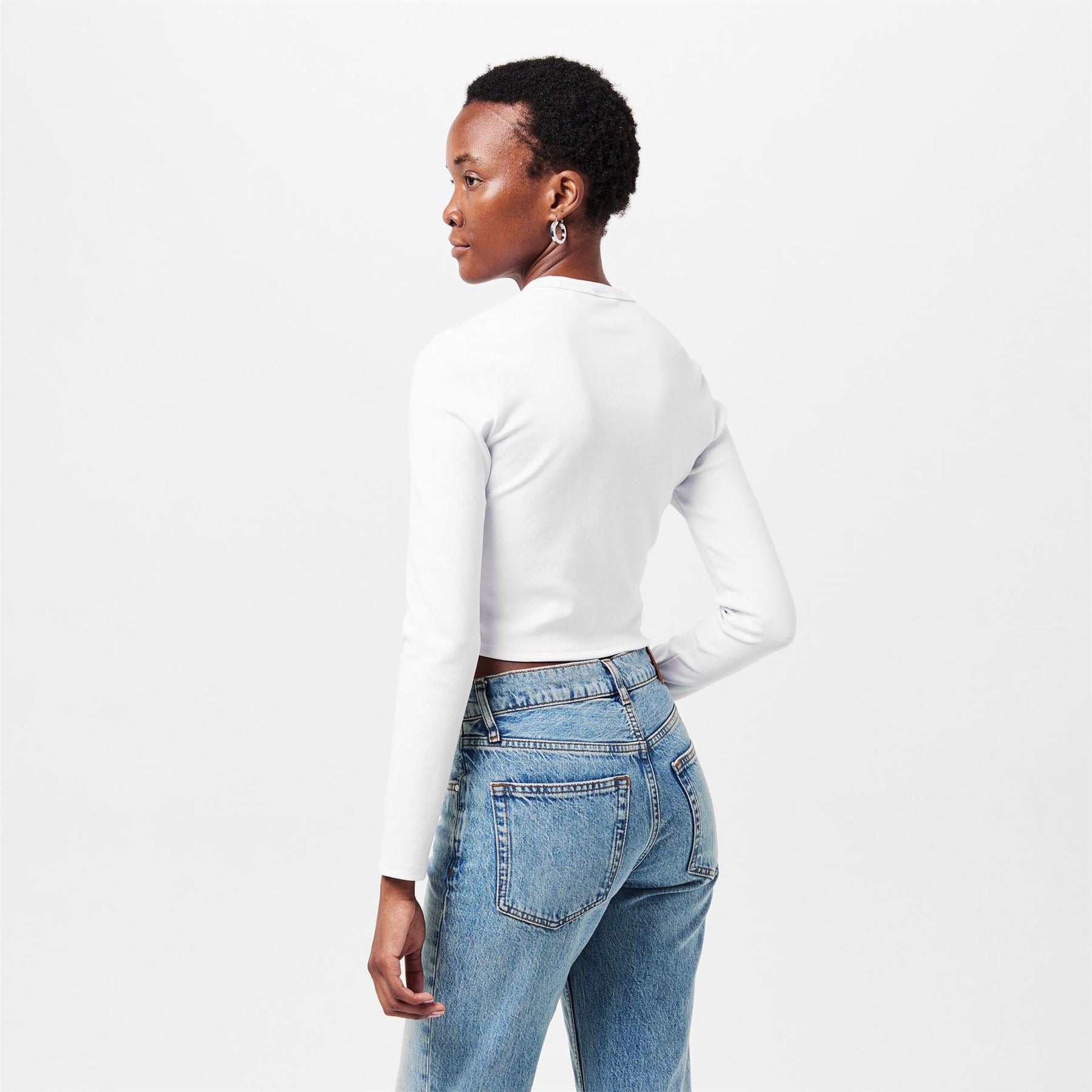 Hugo Long Sleeve Crop Top