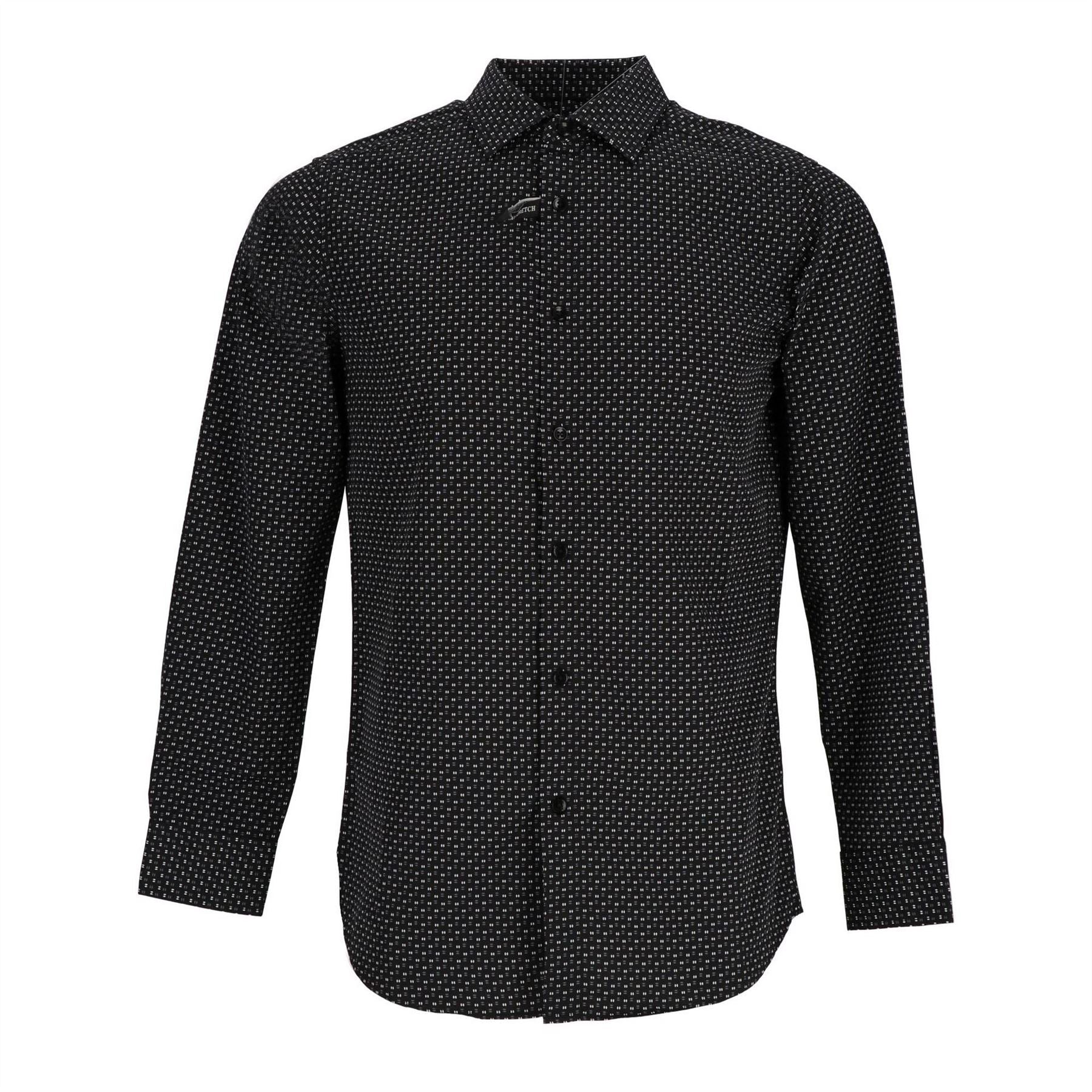 Scotch and Soda Pattern Collared Neck Long Sleeve Shirt