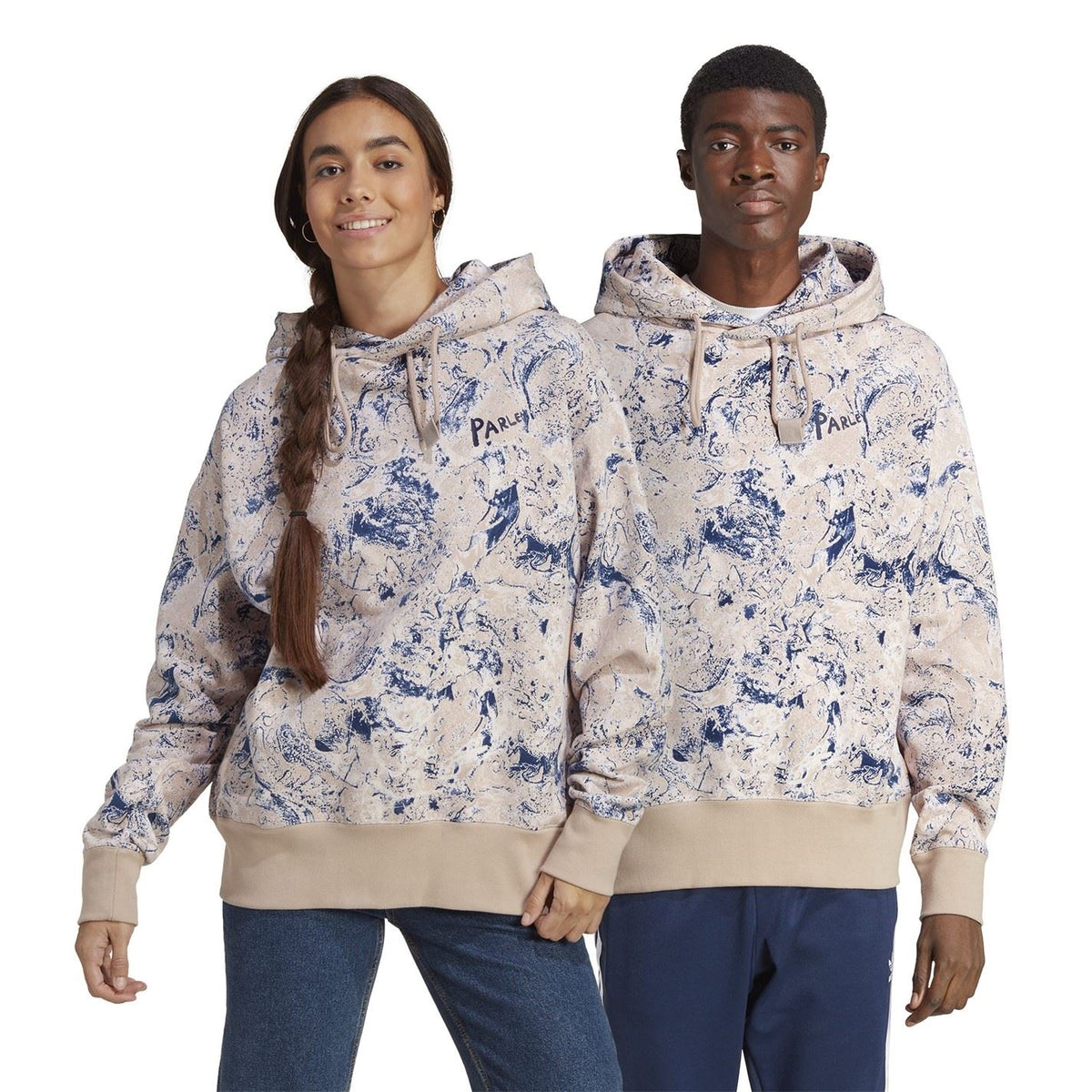 adidas Hooded Relaxed Fit Long Sleeve Sweatshirt