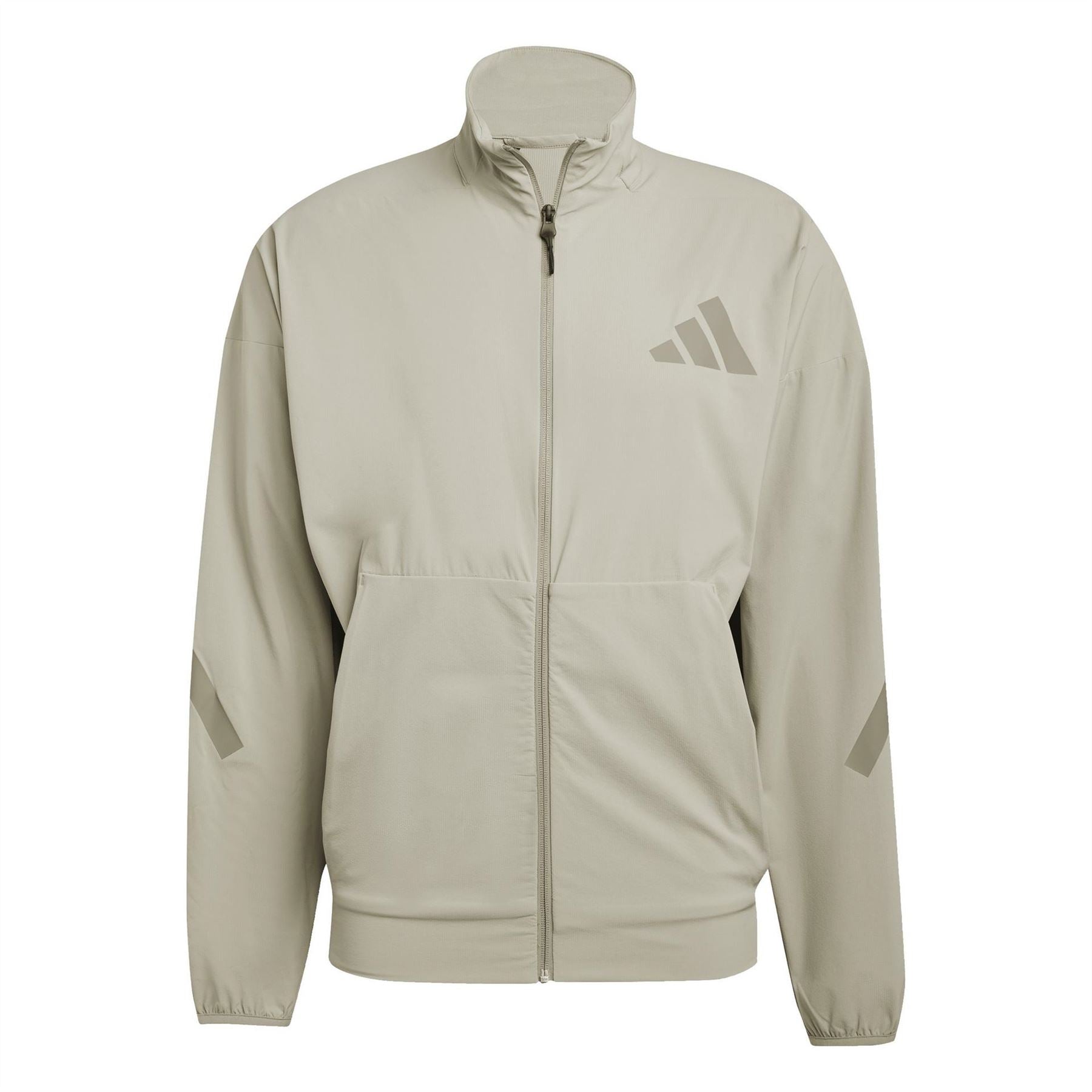 adidas Z.N.E Solid Patterned Zipped Pocket Track Jacket with Logo